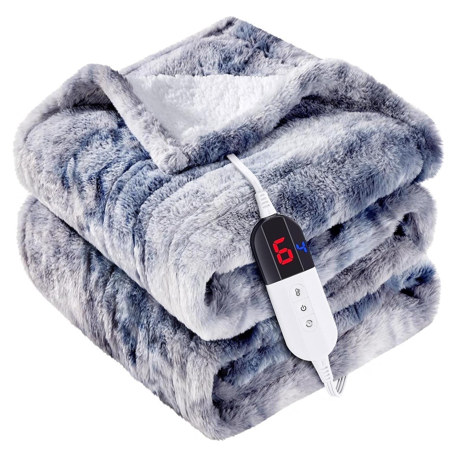 Manta Calefactora Eléctrica HYLEORY 127x152cm 10 Niveles Gris