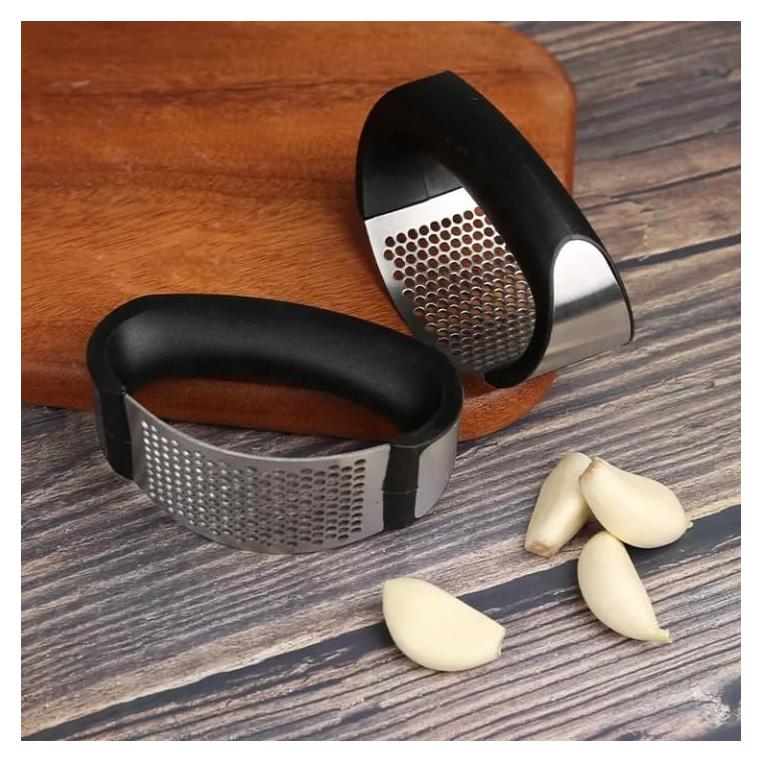 Prensa de Ajo Rocker Genérico - Cortador Ergonómico de Acero Inoxidable