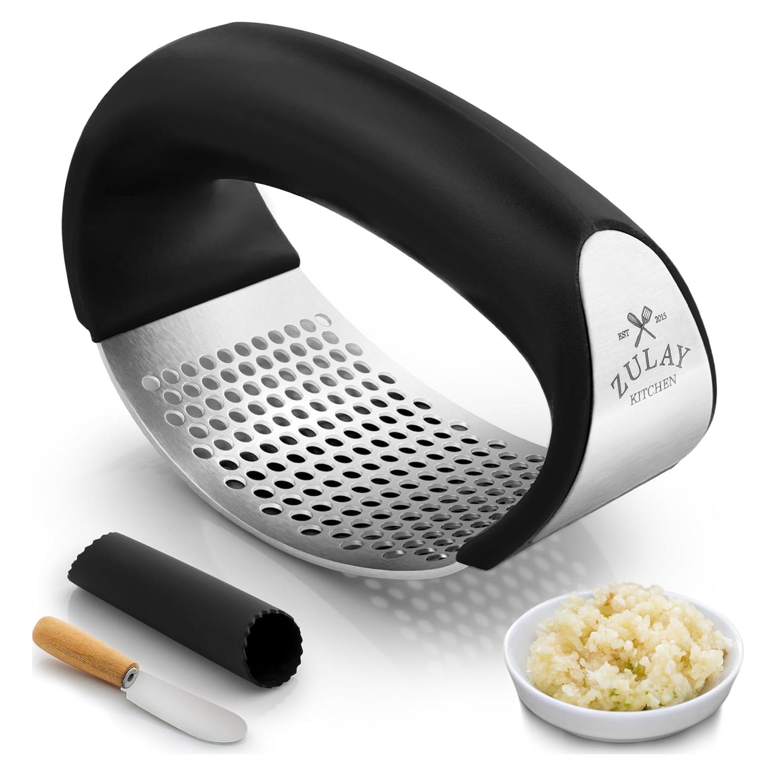 Prensa de Ajo Zulay Kitchen de Acero Inoxidable - Ergonomía y Limpieza Fácil