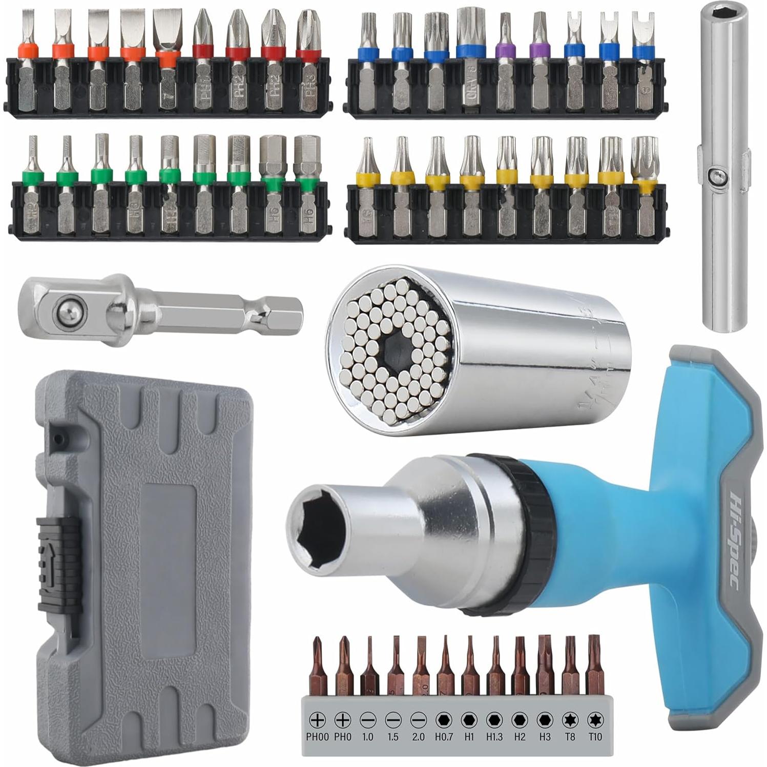 Juego de 52 Piezas de Puntas de Destornillador Hi-Spec