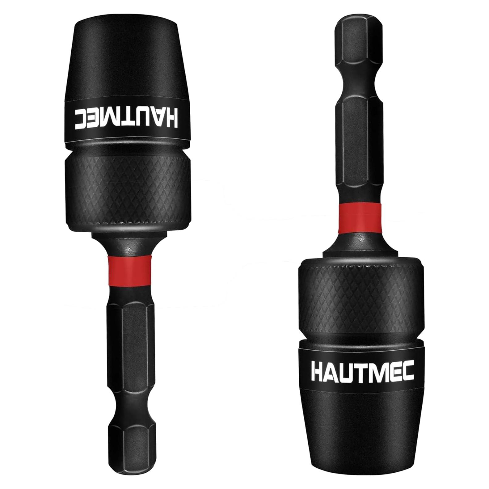 Soporte de Punta de Cambio Rápido HAUTMEC 1/4" 2 Pcs Acero