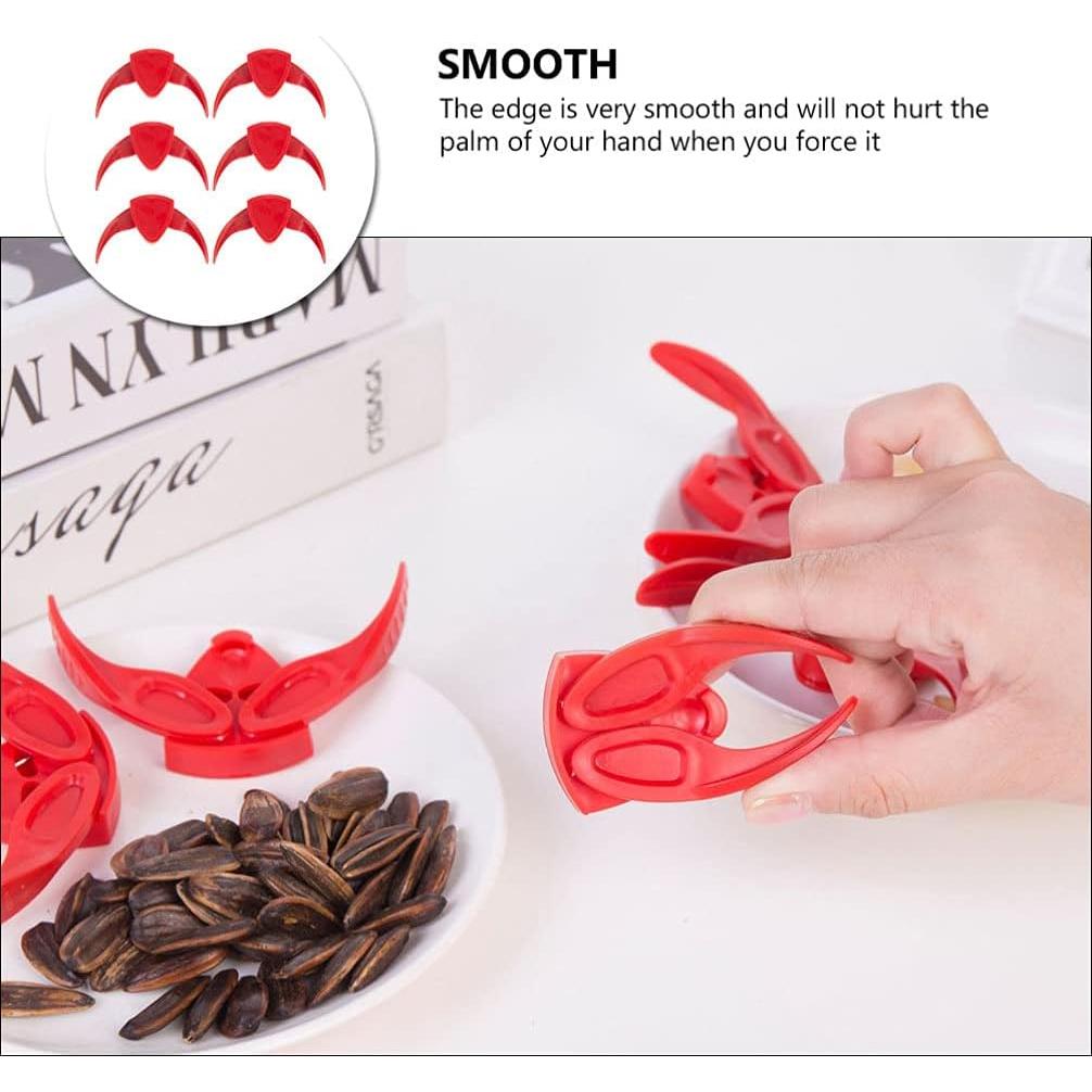 Pinzas de Cocina 6pcs para Nueces y Melón - Rojo