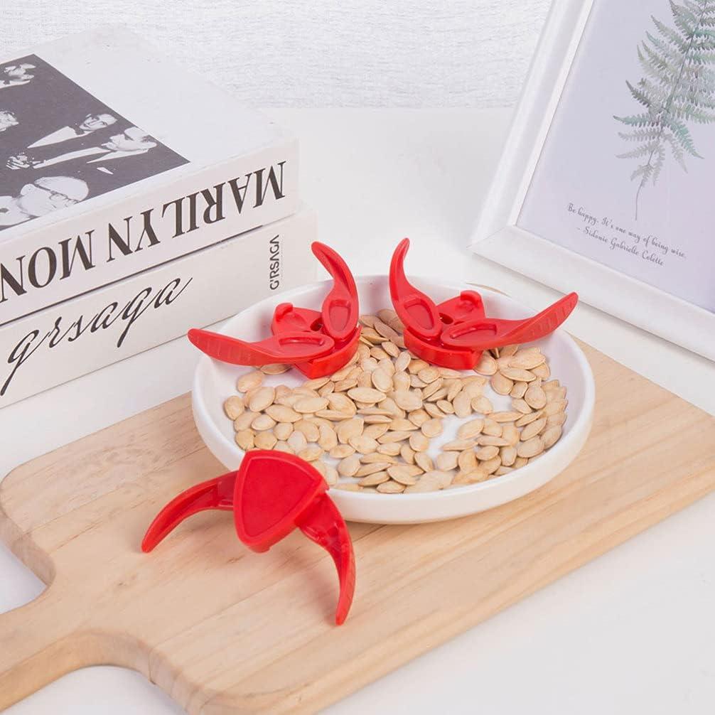 Pinzas de Cocina 6pcs para Nueces y Melón - Rojo