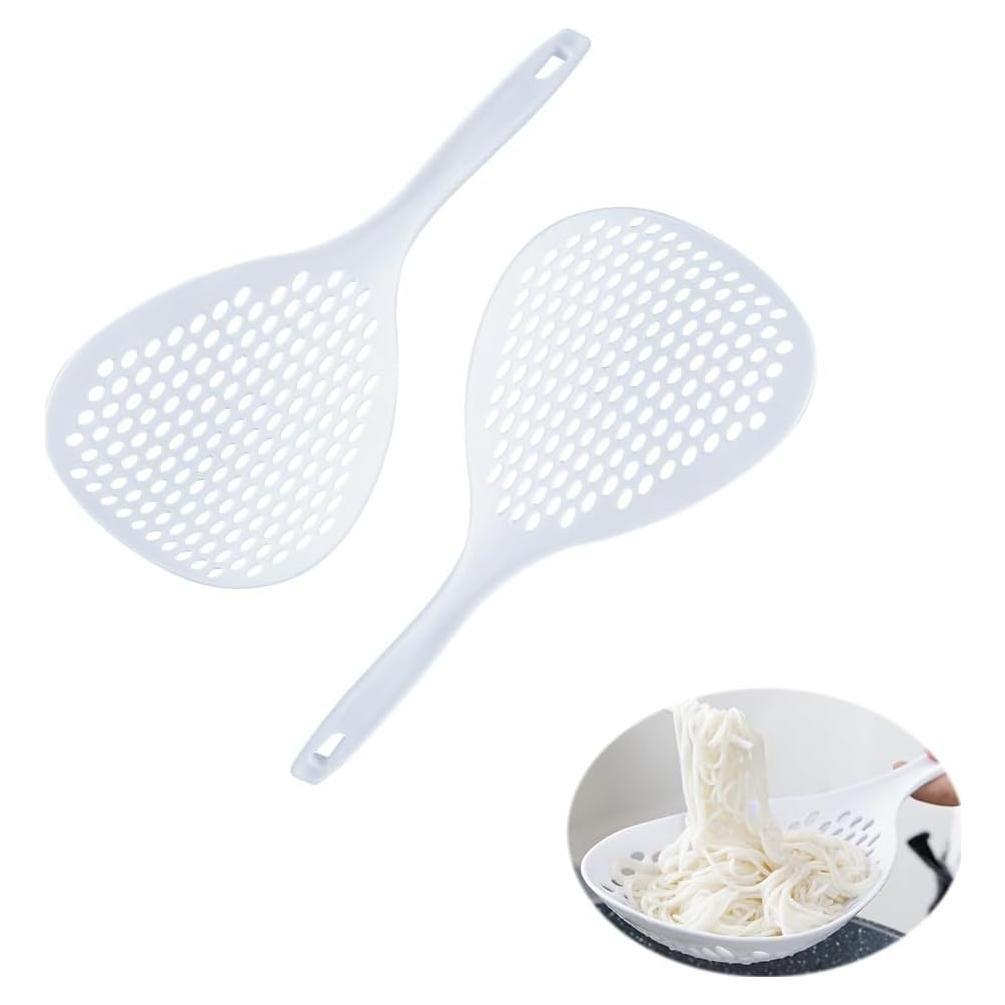 Paquete de 2 cucharas coladoras ranuradas NentMent 33 cm