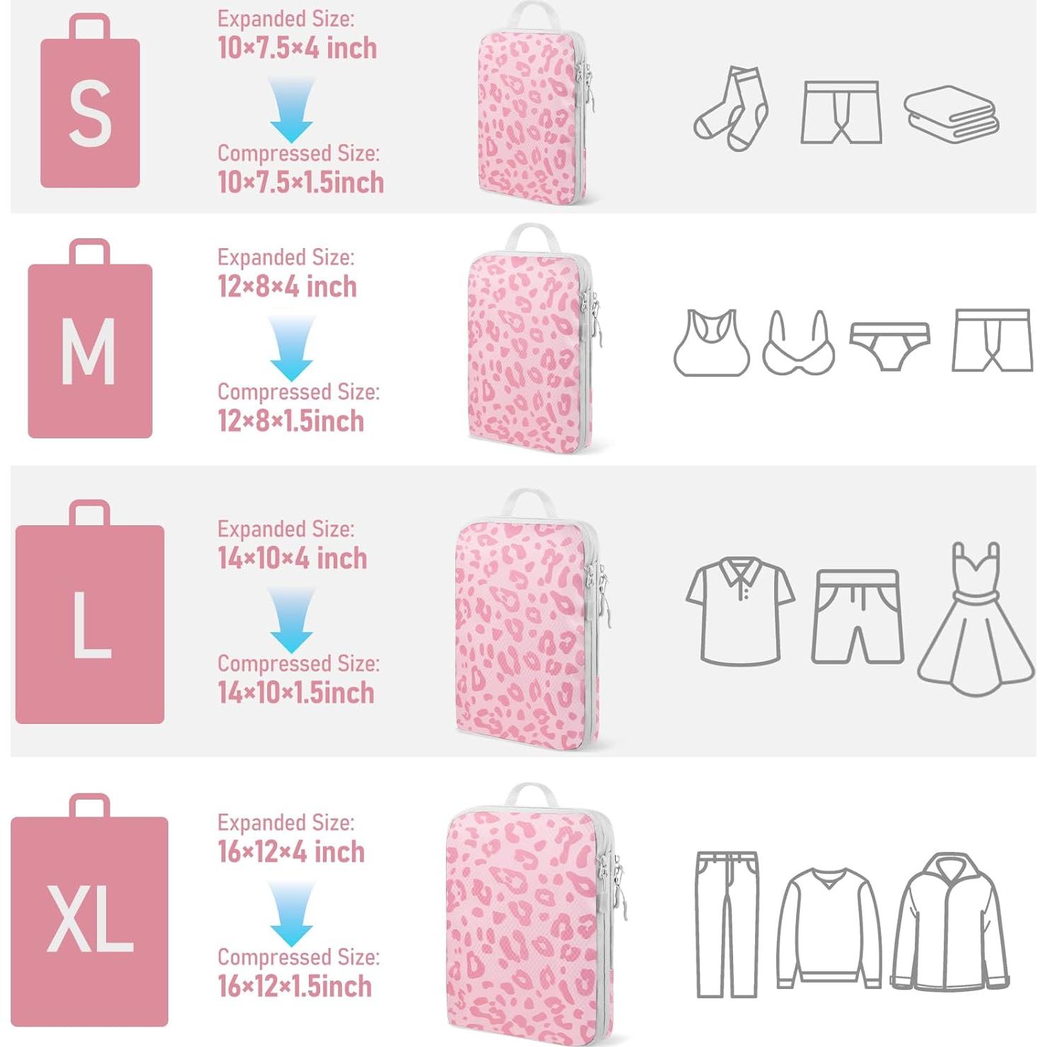 Juego de Cubos de Empaque Lemoobolsa 4 Piezas Compresión