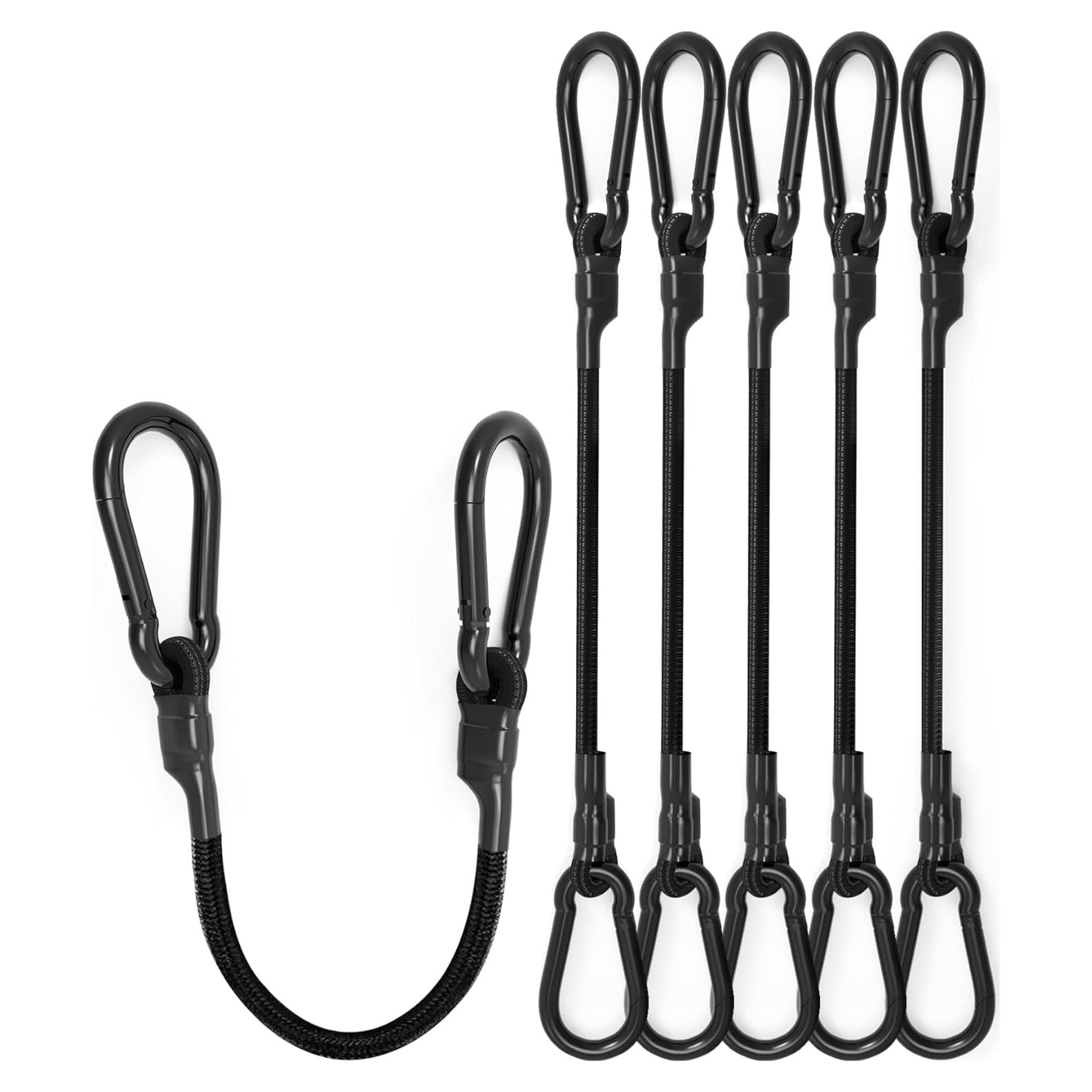 Cuerdas Bungee de Carabineros LuckyStraps 12" 8 Pcs Alta Resistencia