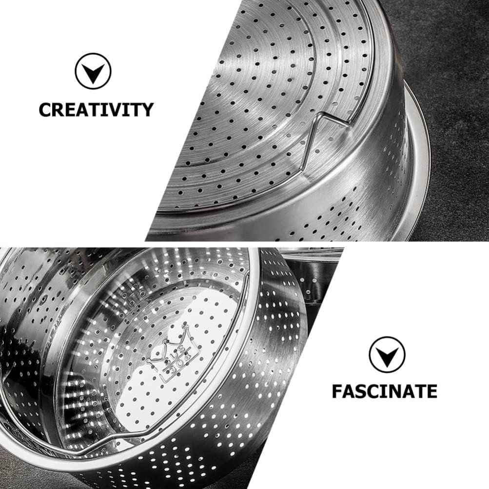 Cesta de Vapor Plegable Hemoton 20 cm Acero Inoxidable Multiusos