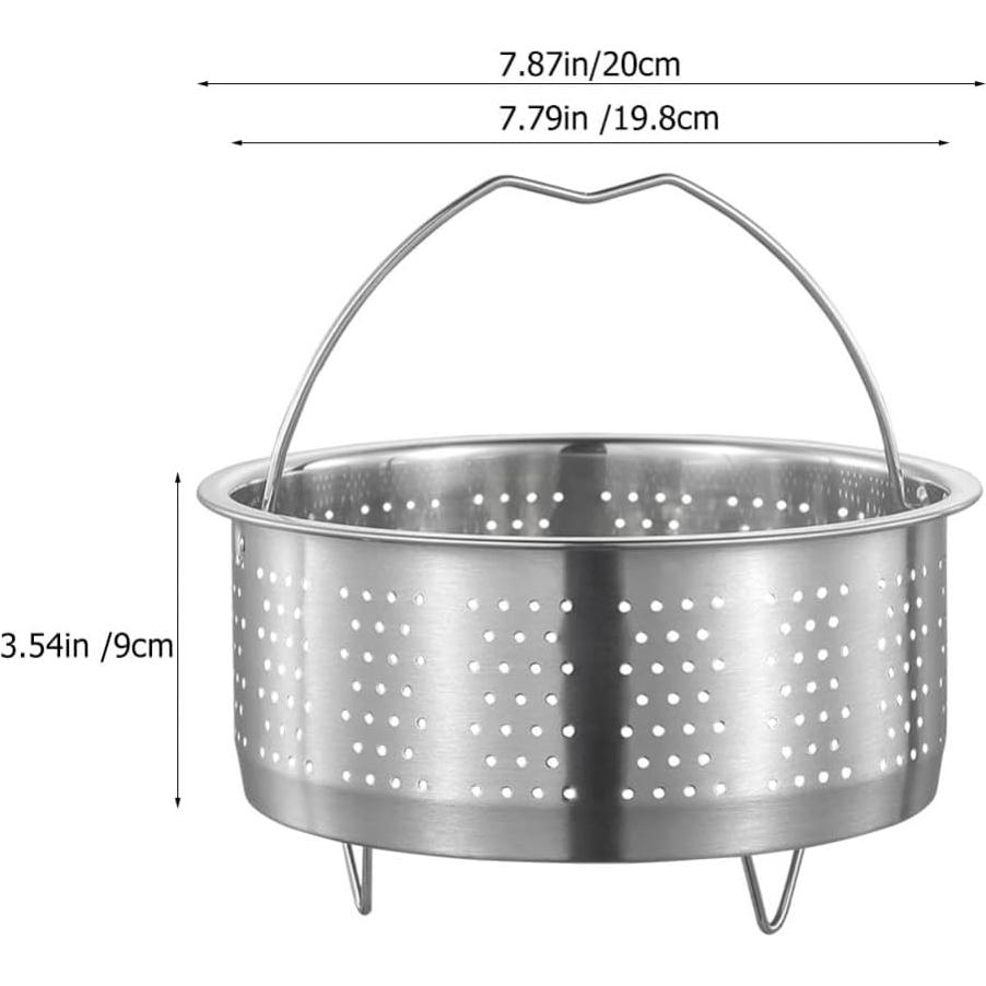 Cesta de Vapor Plegable Hemoton 20 cm Acero Inoxidable Multiusos