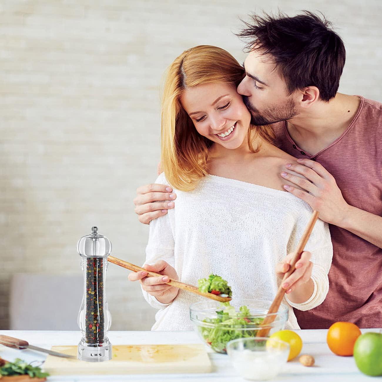 Molinillo de Sal y Pimienta LHS Manual Ajustable Acrílico 22.7cm