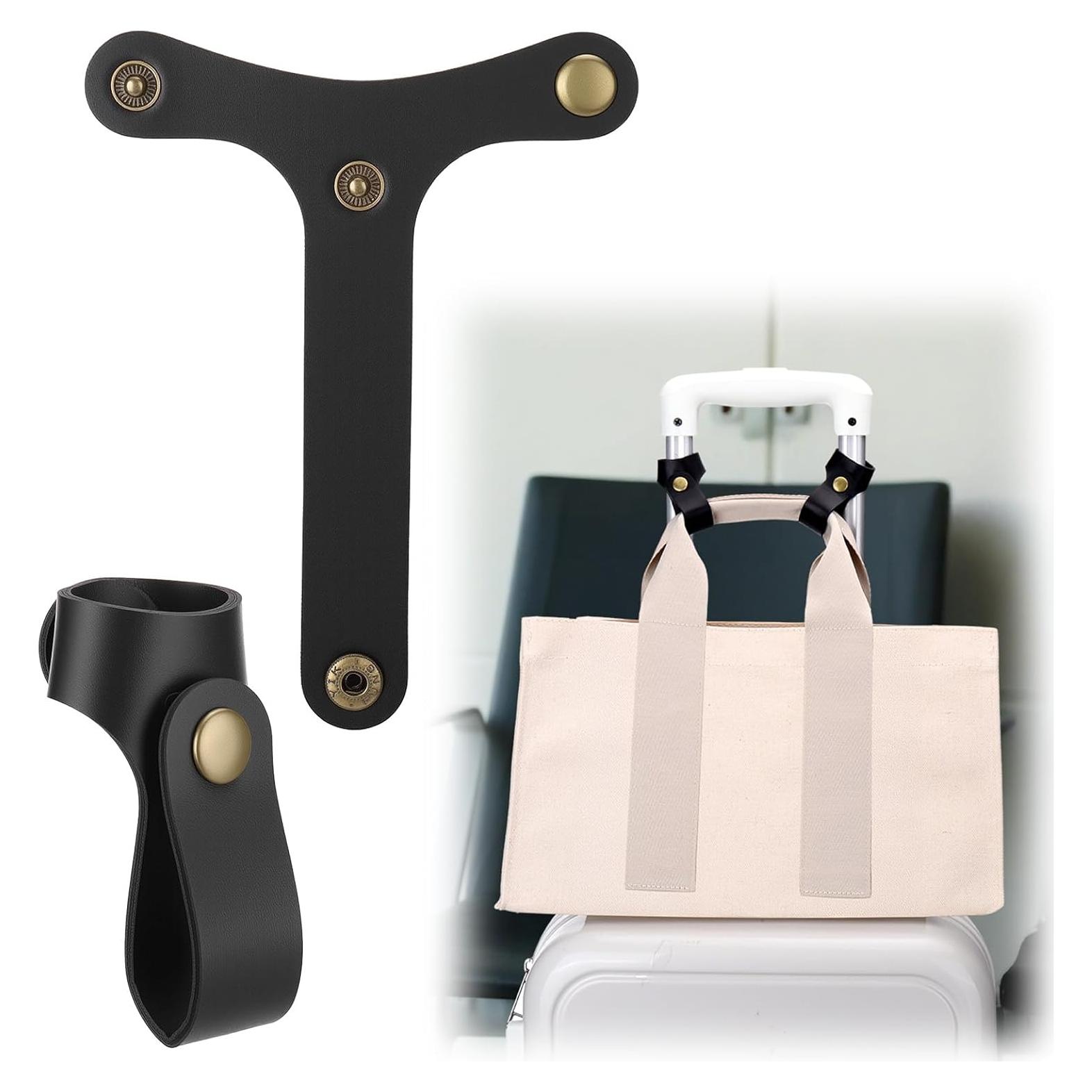 Correa de Cuero para Equipaje AIERSA - 2 Piezas, Negro