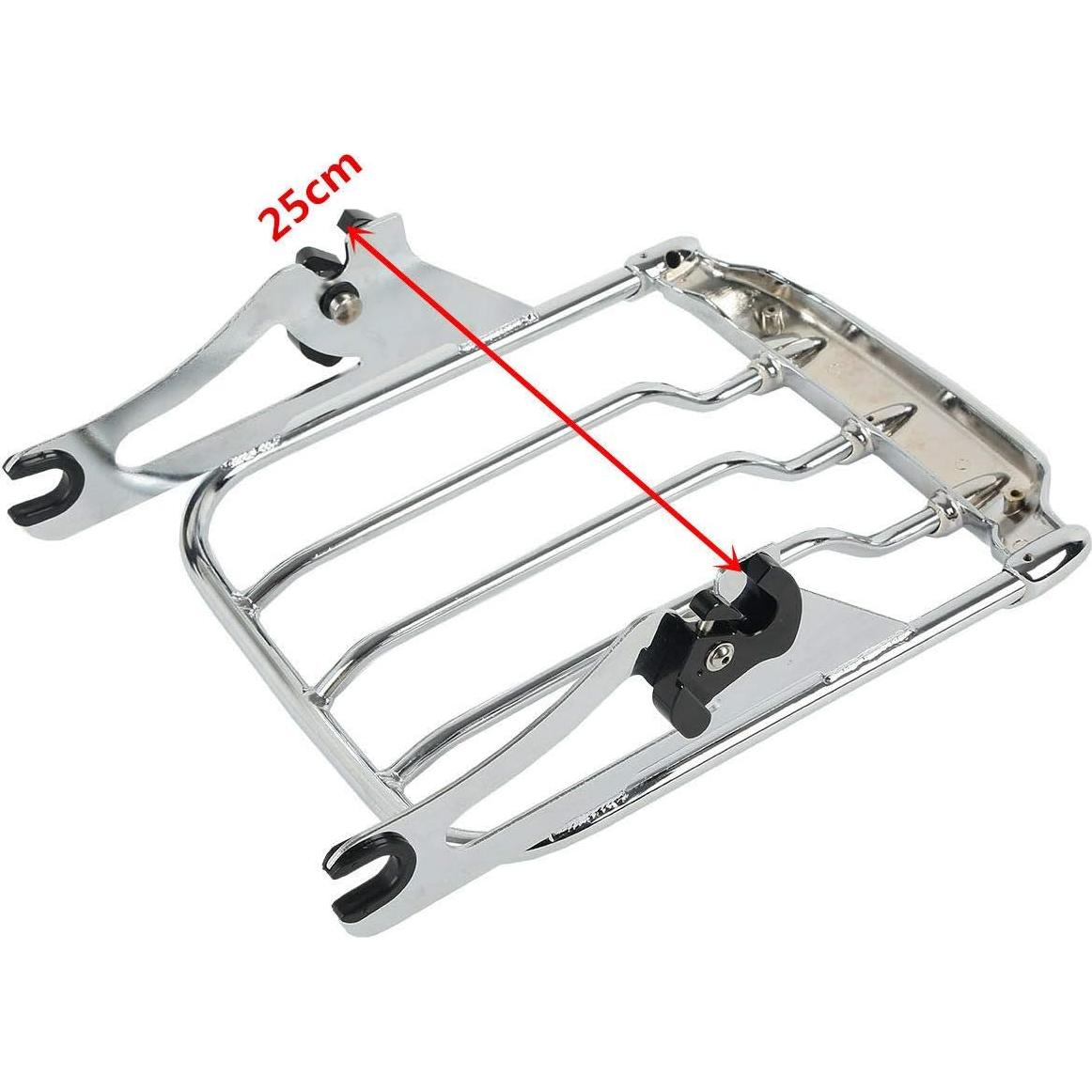 Soporte de Equipaje Desmontable XFMT Cromado para Harley Touring 2009-2024