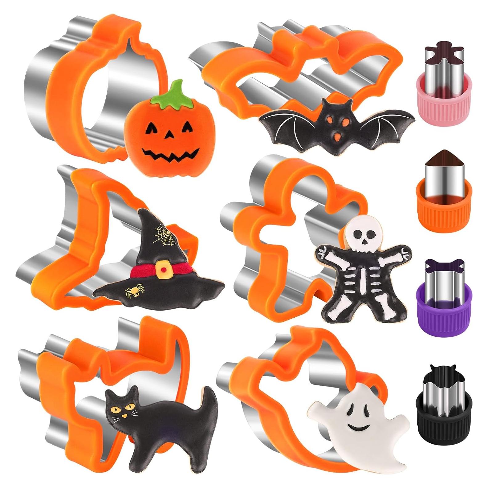 Cortadores de Galletas Halloween NPET 10 Piezas Acero Inoxidable