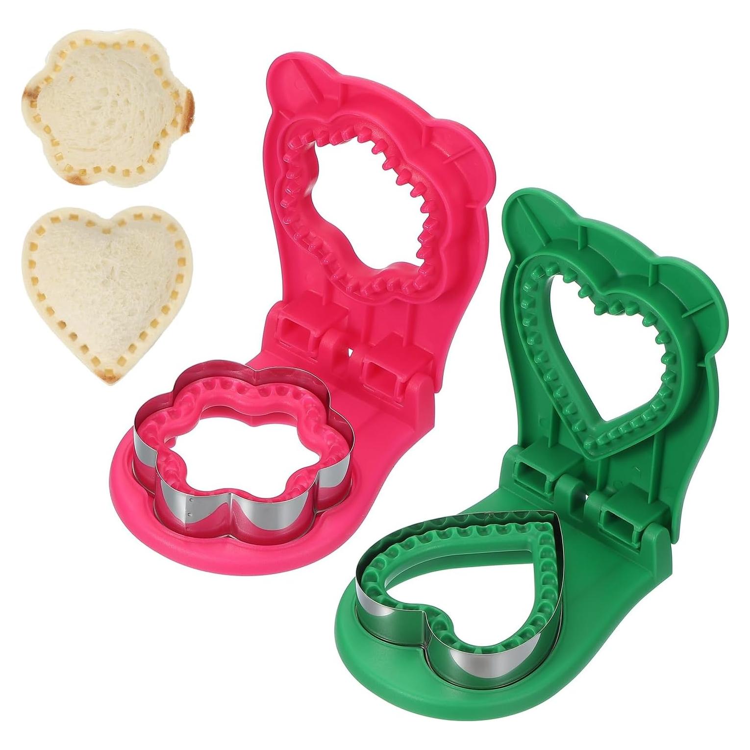 Cortadores de Sándwiches Sin Corteza uxcell - 2 Piezas Flor/Corazón