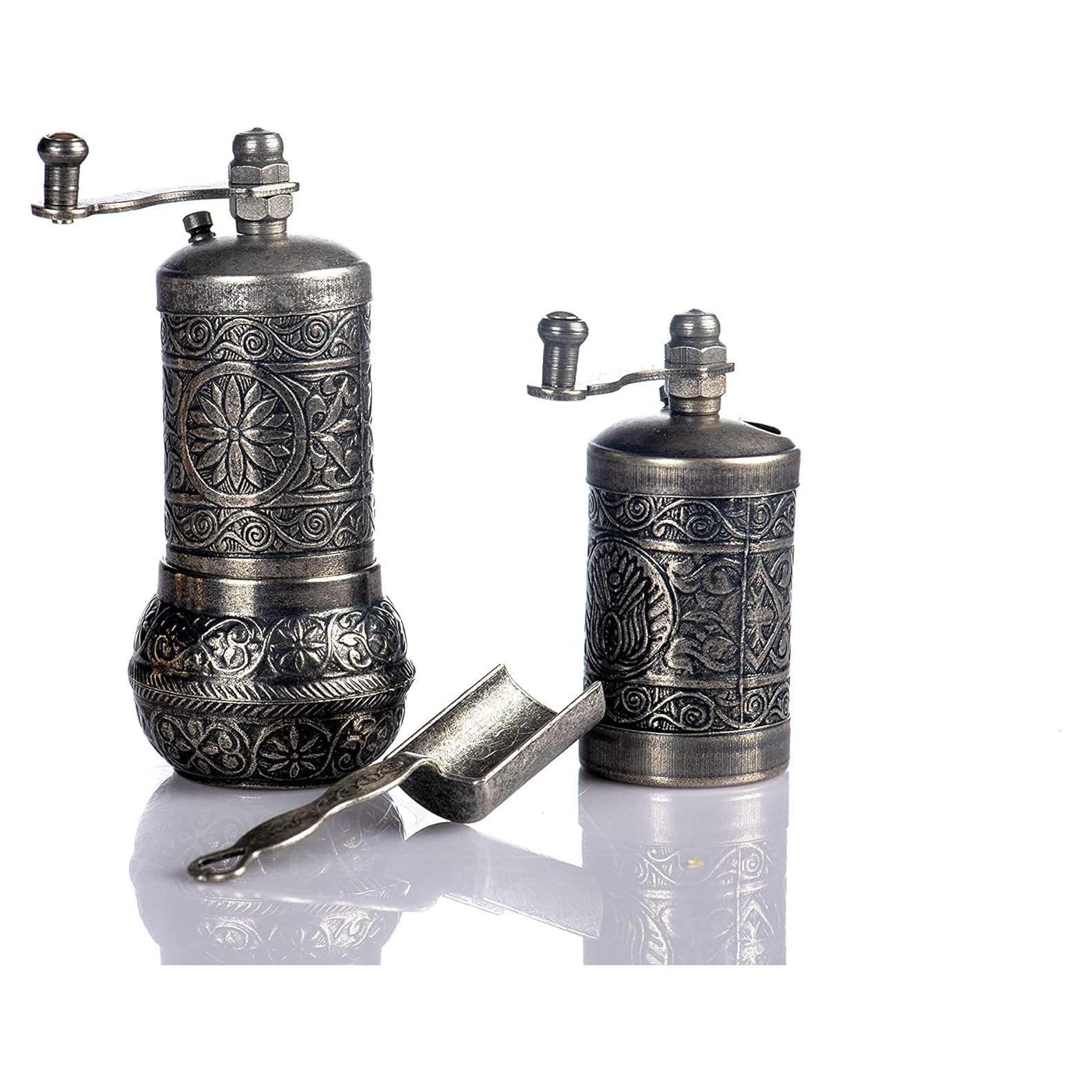 Molinillo de Especias Manual MOOGCO - Hierro Fundido Plata Oscura