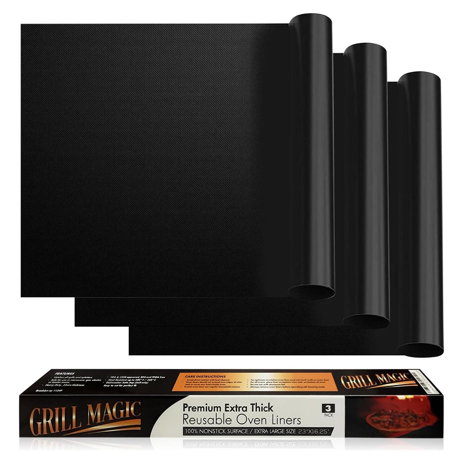 Juego de 3 forros para horno Grill Magic 58.4x41.3 cm antiadherente