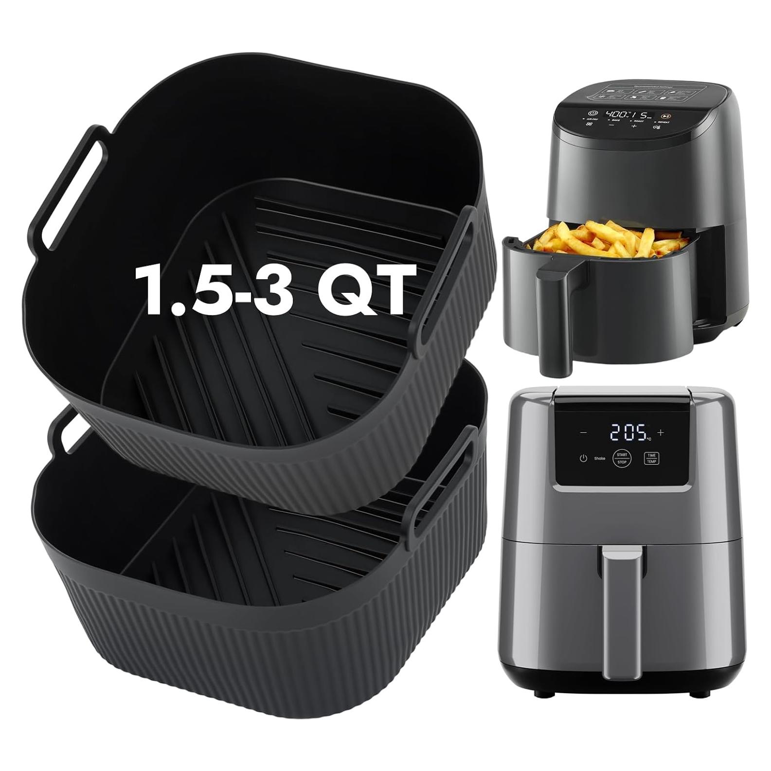 Forros de Silicona Reutilizables BYKITCHEN para Freidoras de Aire 1.89L