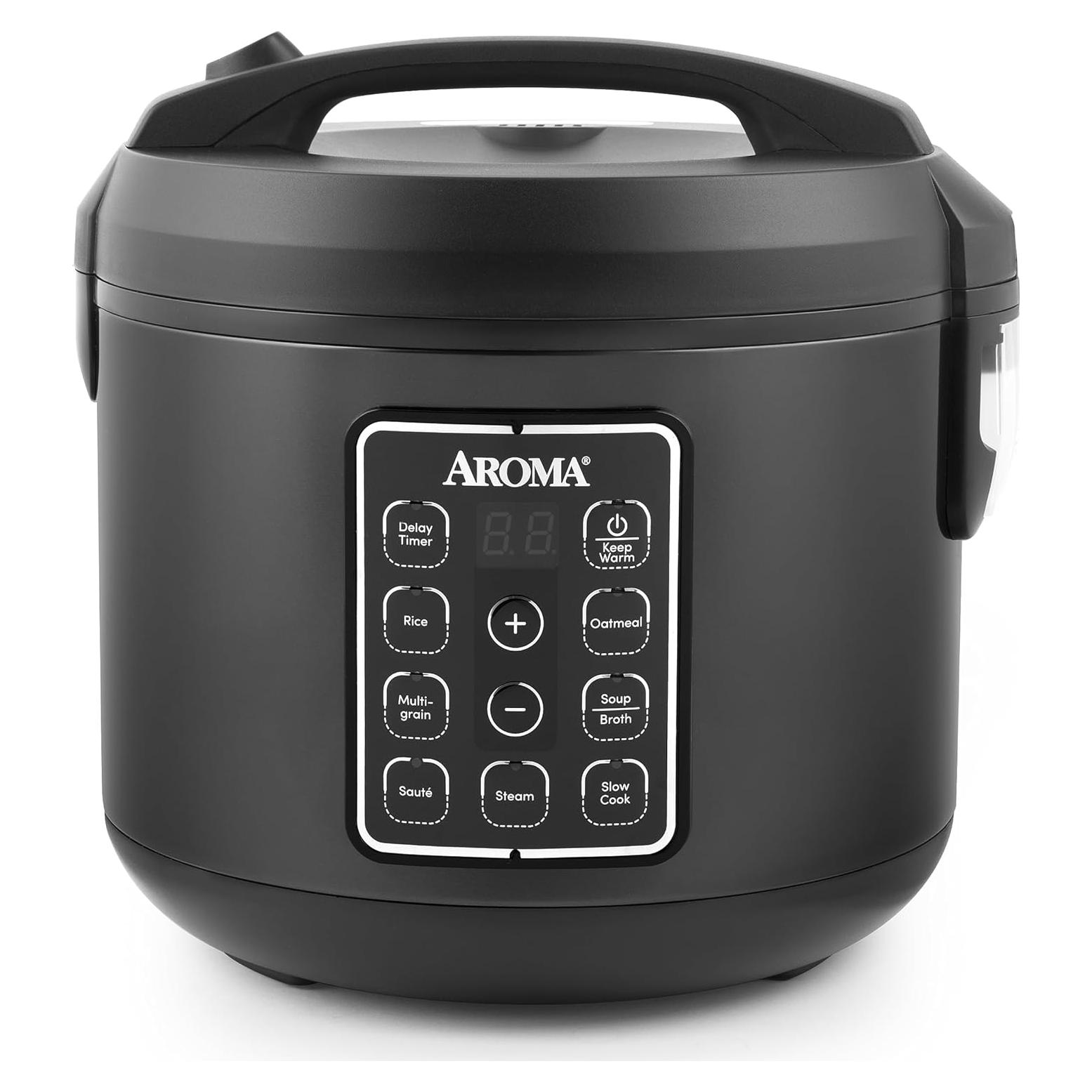 Olla Multicocina Digital AROMA 12 Tazas ARC-966BD Negra