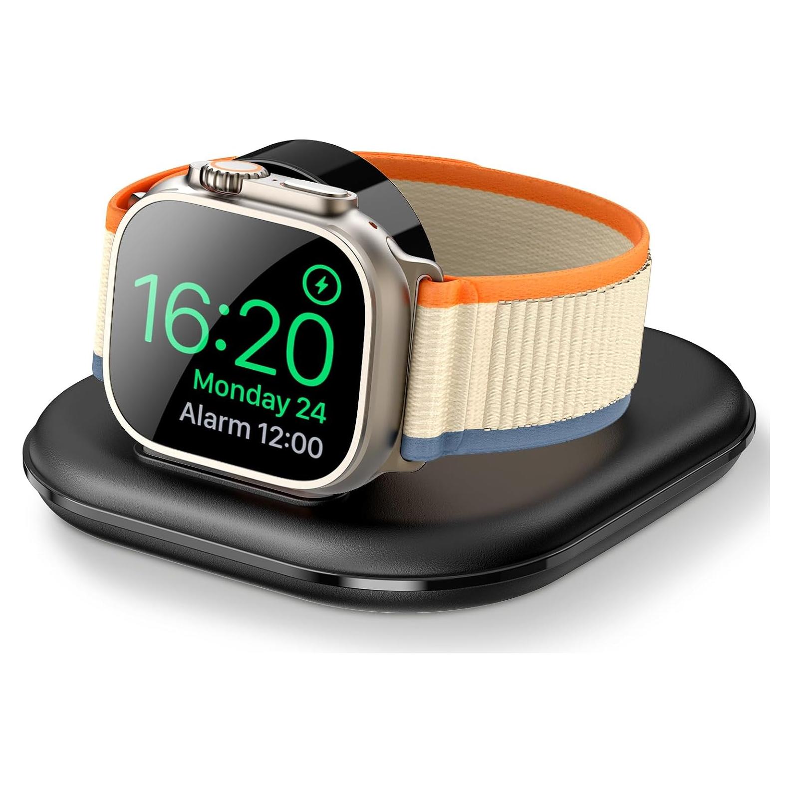 Soporte de Carga Magnético ZIKUREL para Apple Watch - Carga Rápida y Modo Noche