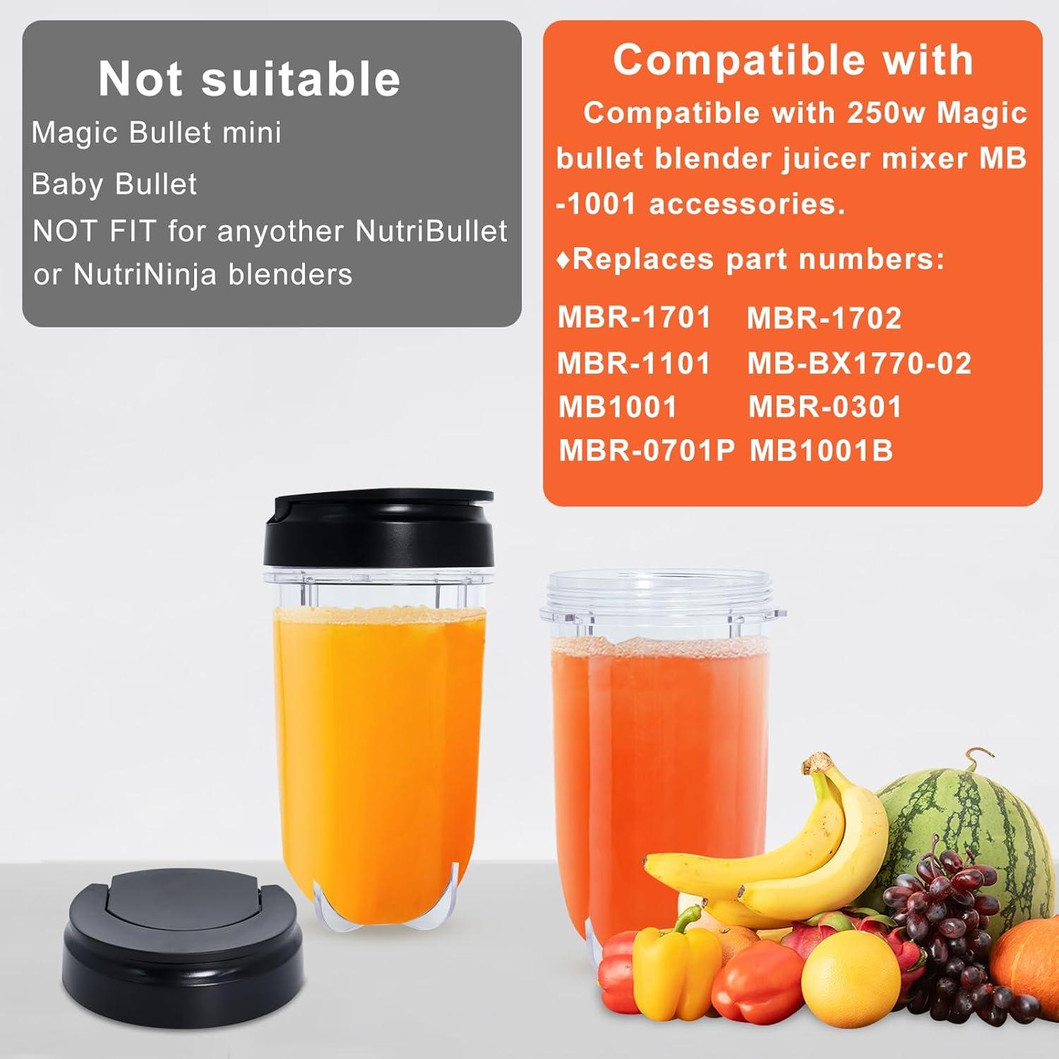 Tazas de Reemplazo Poweka 16oz para Licuadora Magic Bullet