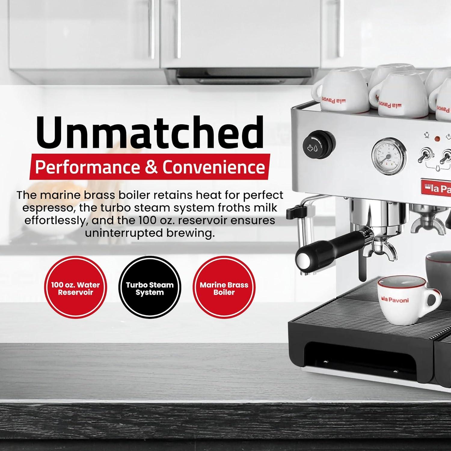 Máquina de Espresso La Pavoni Domus Bar con Molinillo Integrado