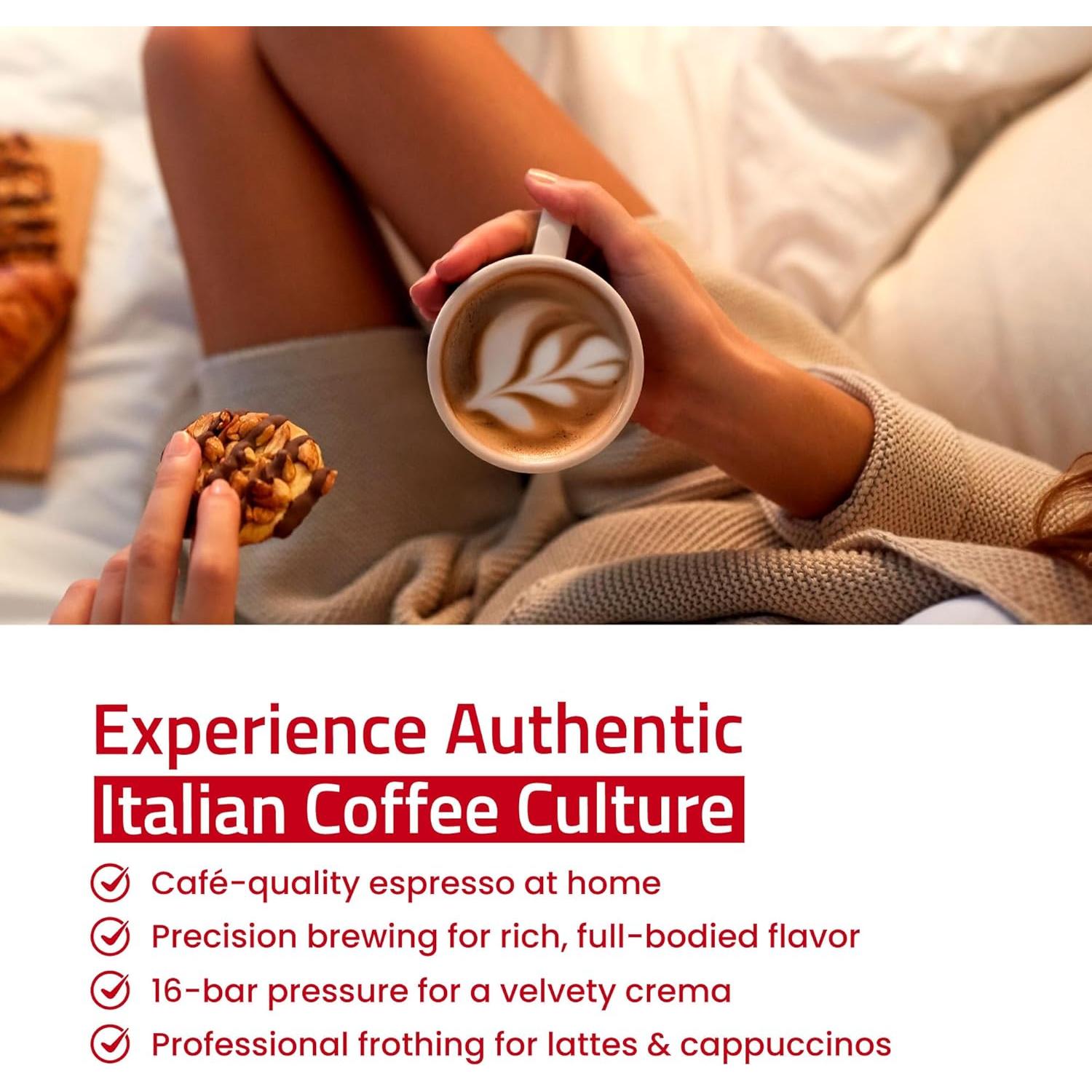 Máquina de Espresso La Pavoni Domus Bar con Molinillo Integrado