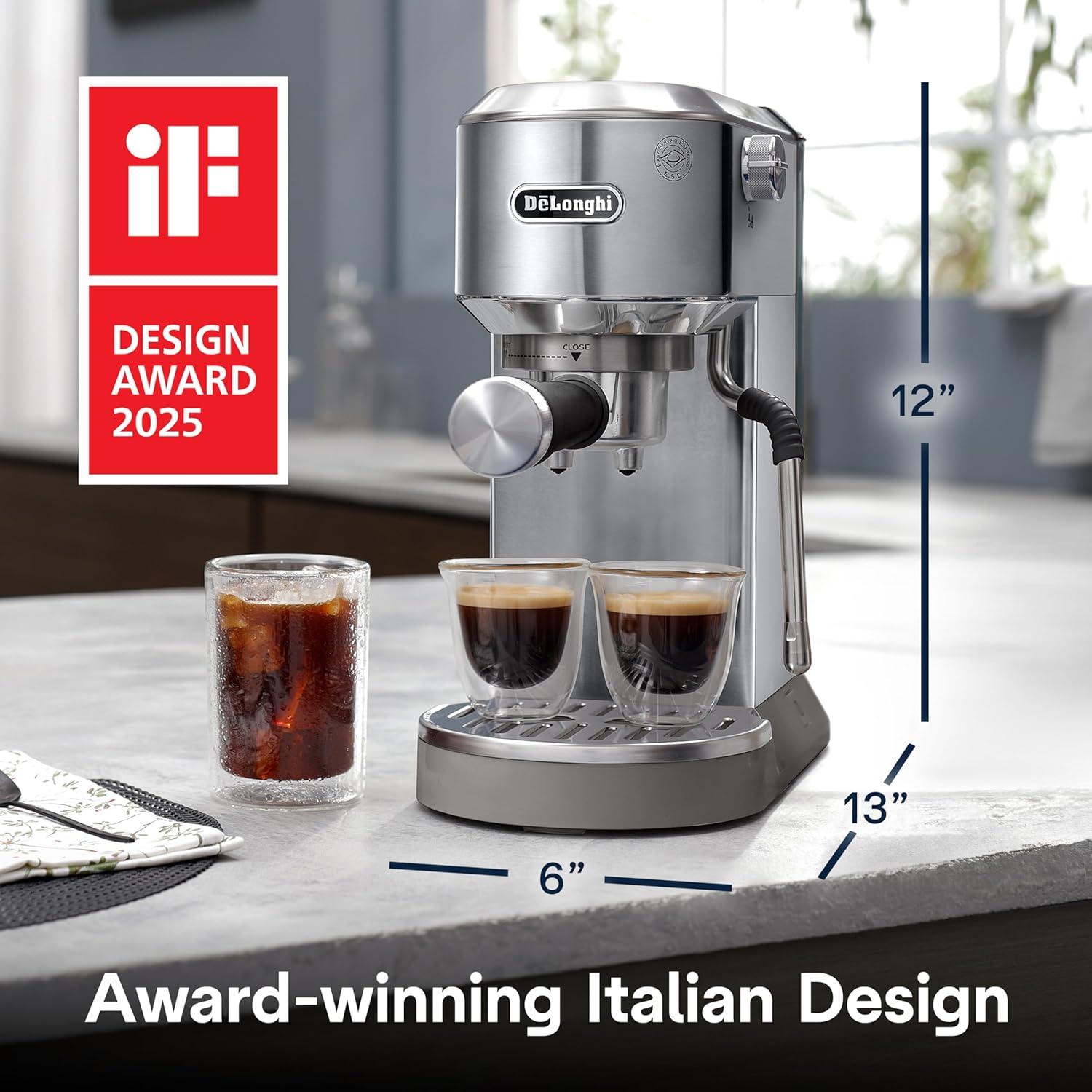 Cafetera Espresso De'Longhi Dedica Duo - Acero Inoxidable