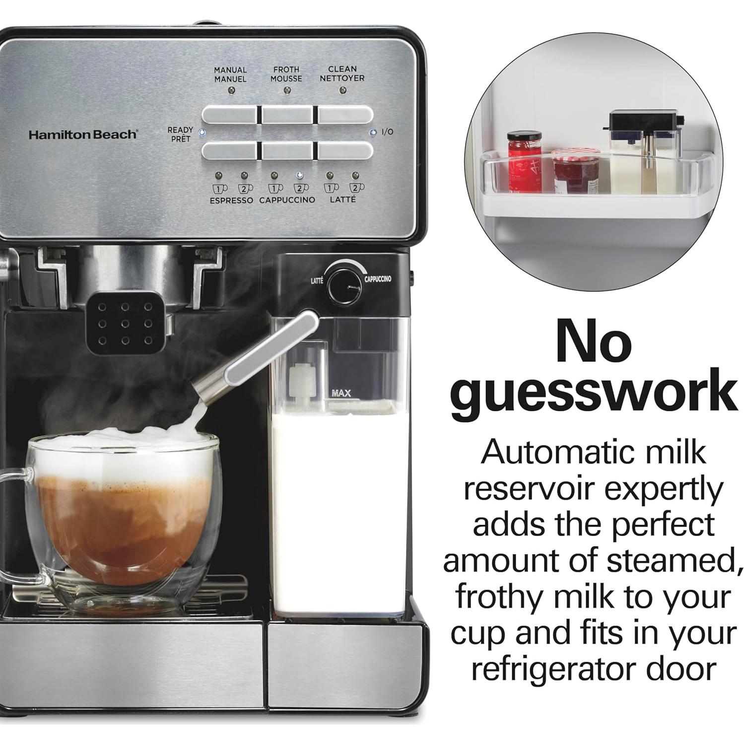 Máquina de Espresso Hamilton Beach 40750, 15 Bar, 2.07L