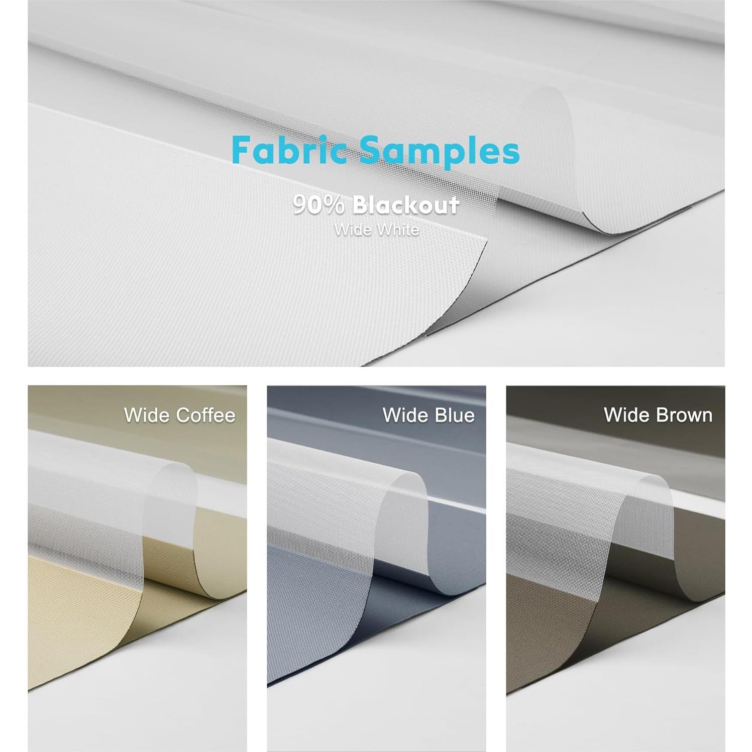 Muestra de tela de persianas motorizadas Blindify