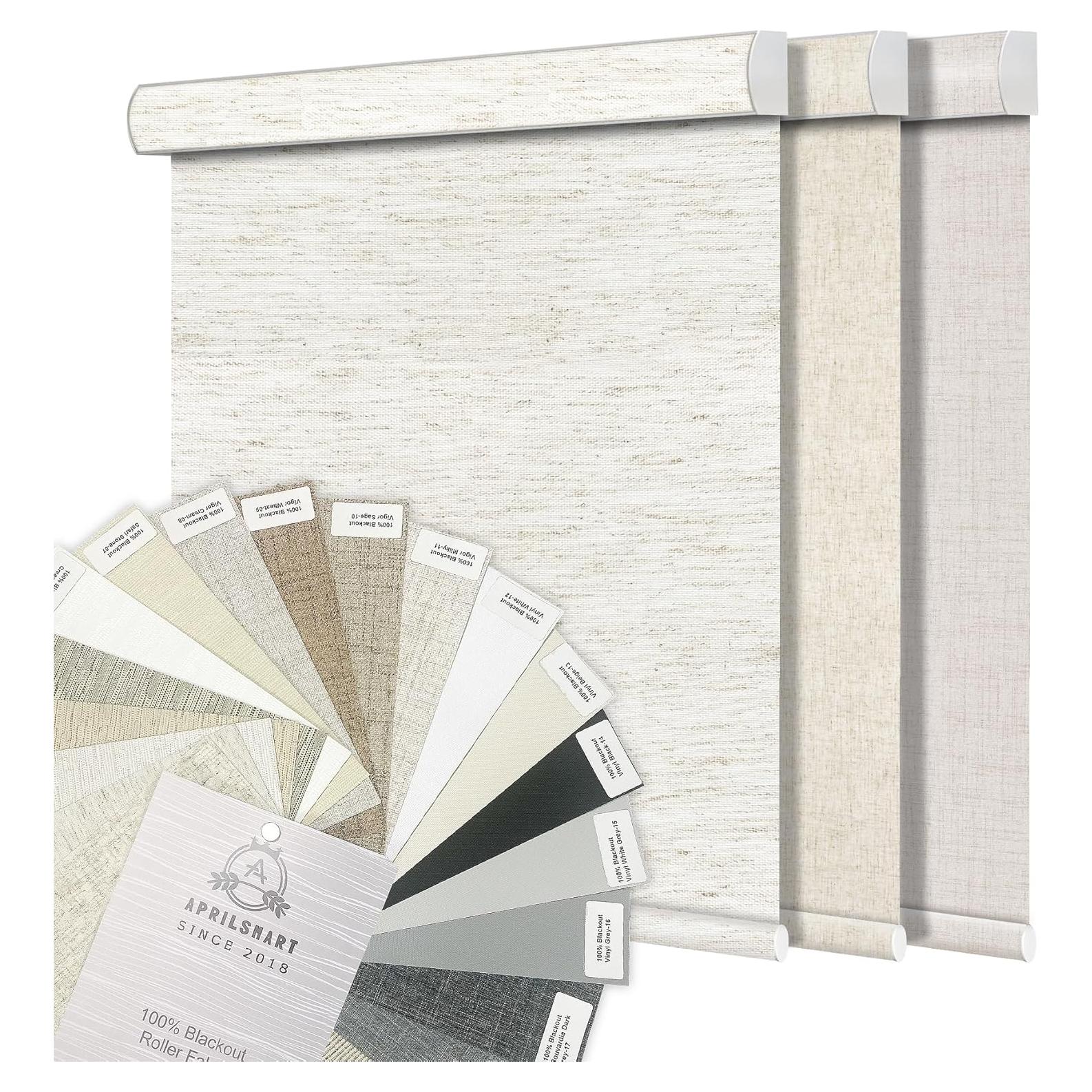 Persianas Motorizadas Aprilsmart Opacas 56-279 cm con Control Remoto