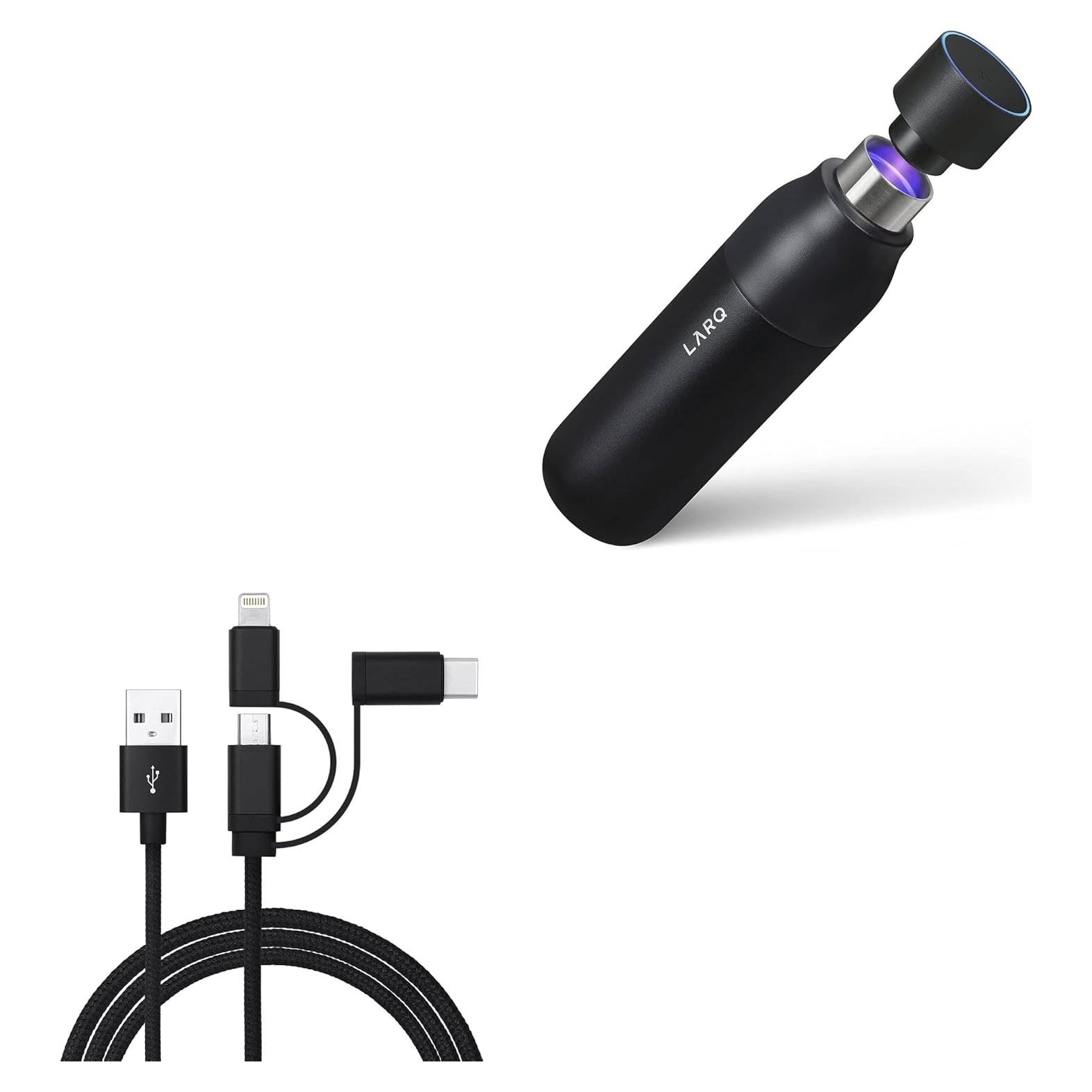 Cable BoxWave AllCharge 3-en-1 para Botella LARQ 100cm