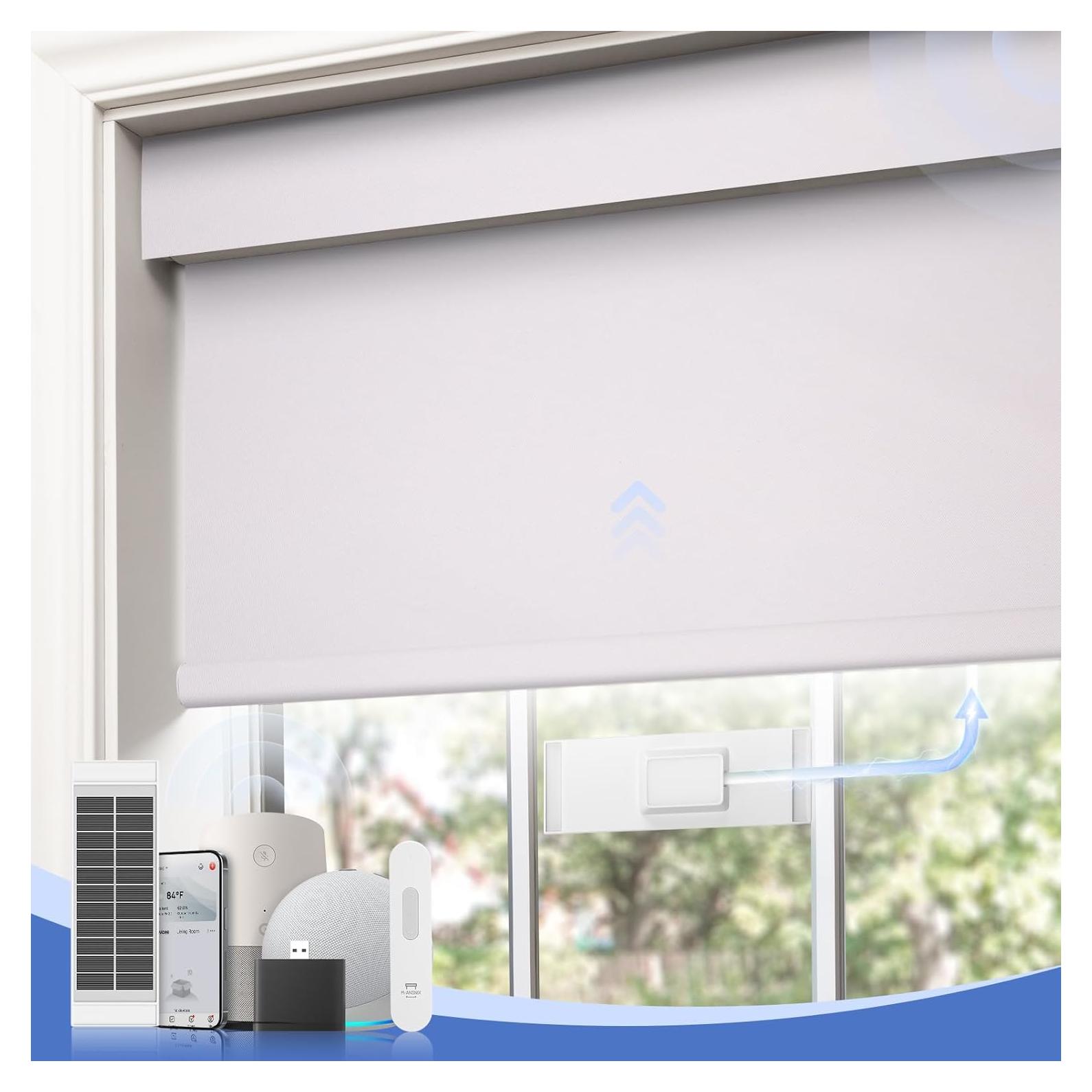 Persianas Motorizadas MANSNIX 88.9x182.9 cm Oscurecimiento Total