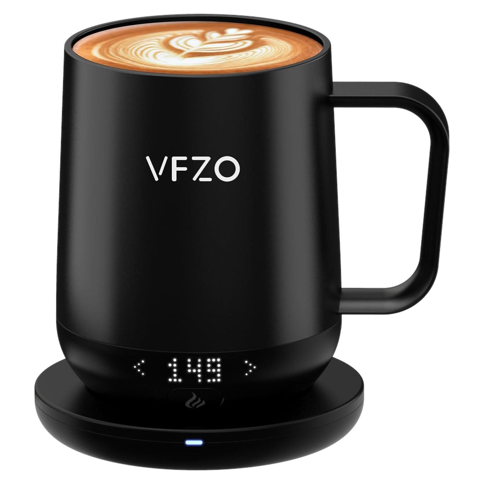 Taza Inteligente VFZO Autocalentable 12oz Negra con LED