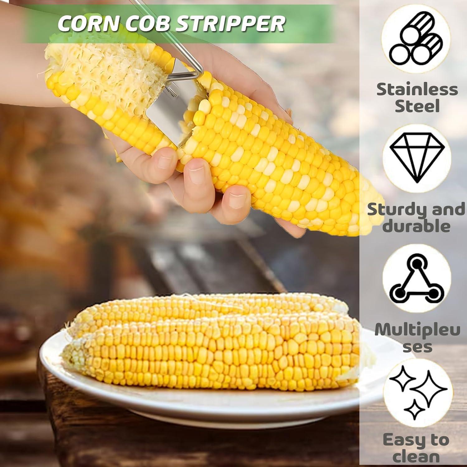 Pelador de Maíz TEZKIM, Acero Inoxidable, 2 Piezas