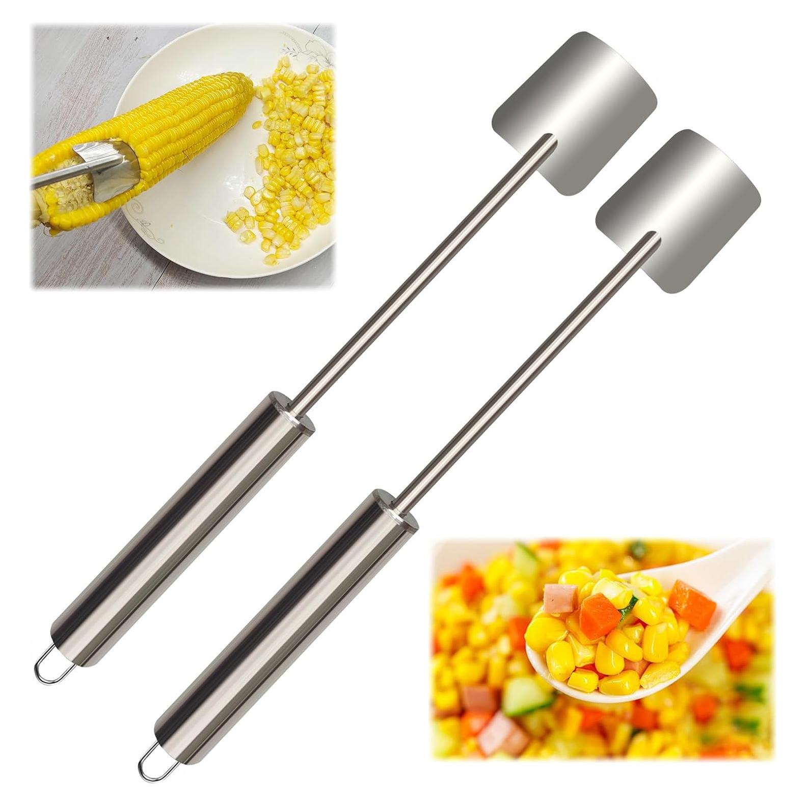 Pelador de Maíz EIJ 2 Pcs Acero Inoxidable Rápido y Seguro