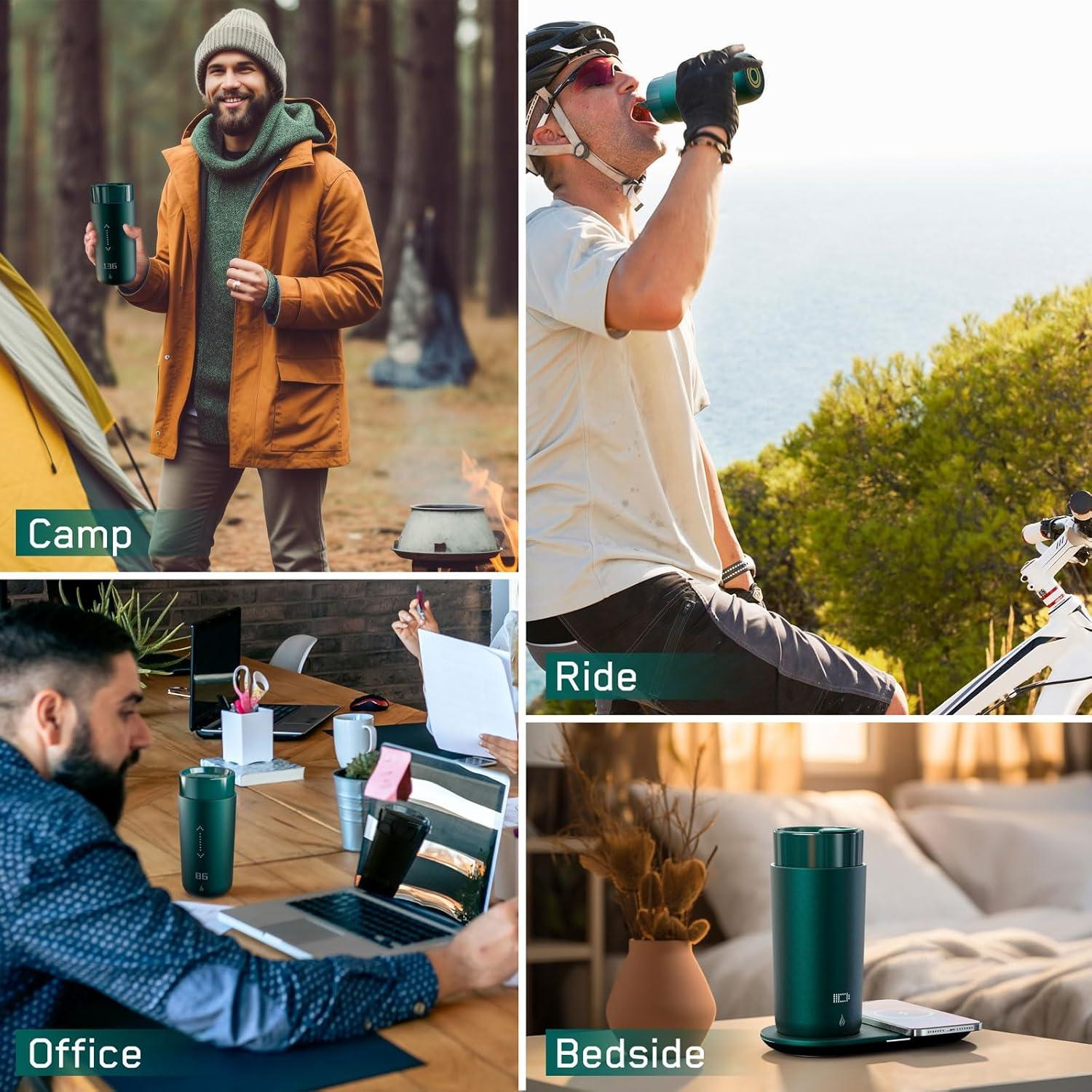 Taza de café calefaccionada LEGARDLILIU 12 oz control app