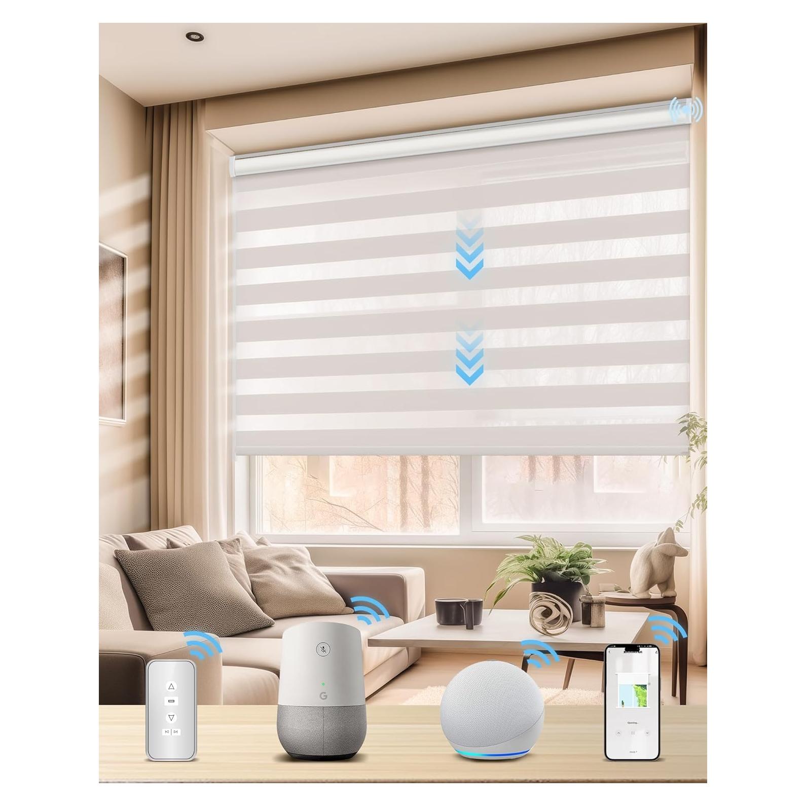 Persianas Zebra Motorizadas JaeJaes 76.2x182.9 cm Blanco