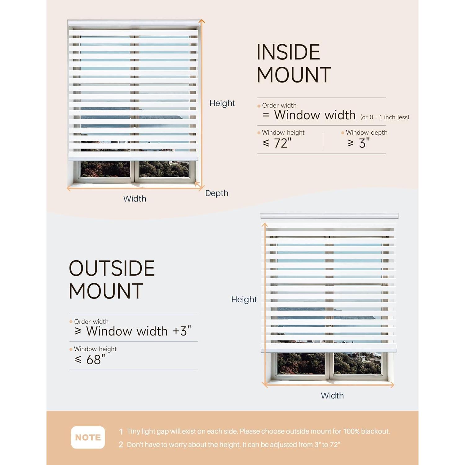 Persianas Zebra Motorizadas JaeJaes 76.2x182.9 cm Blanco
