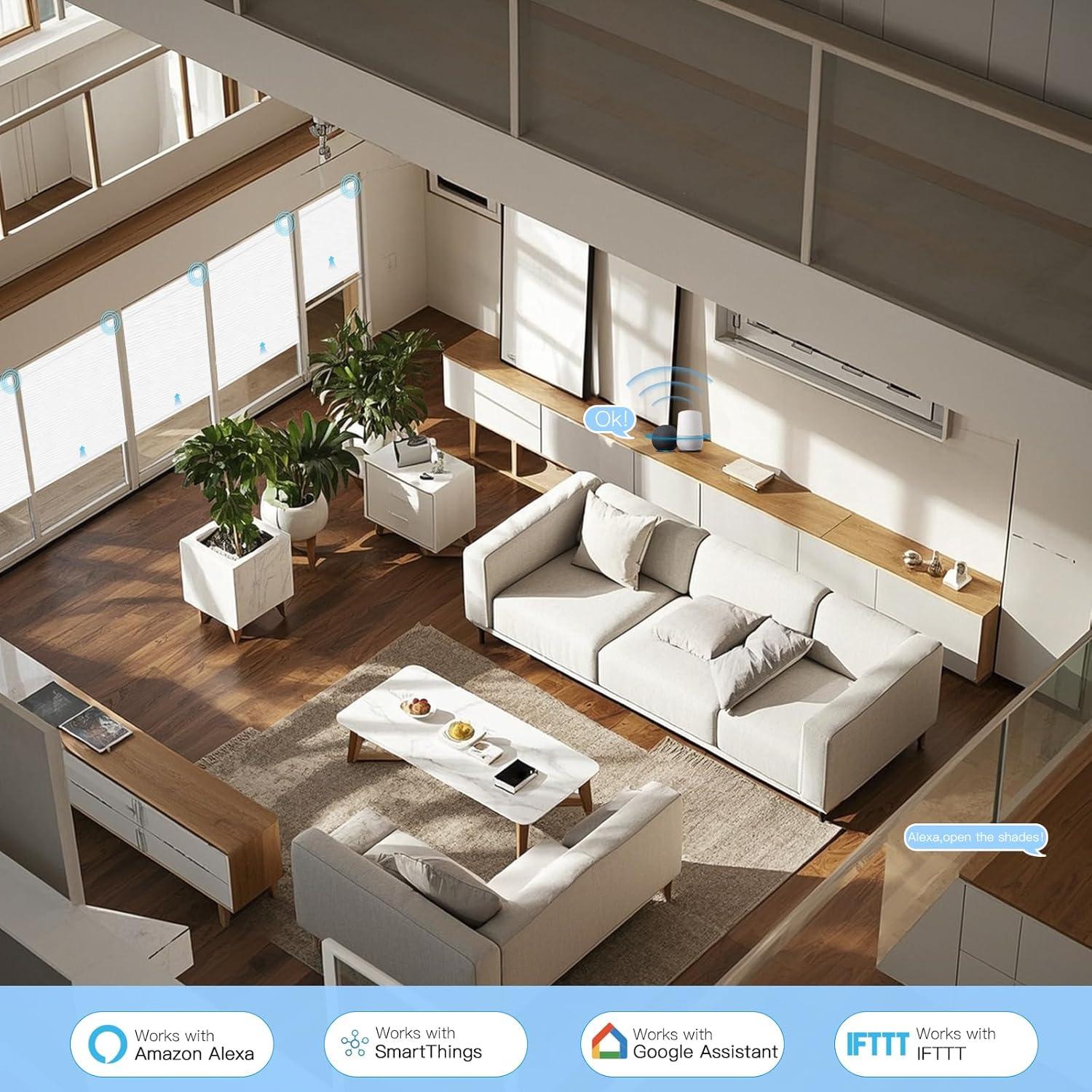 Persianas Motorizadas MING CHEN 20x72 cm Opacas con Control Remoto