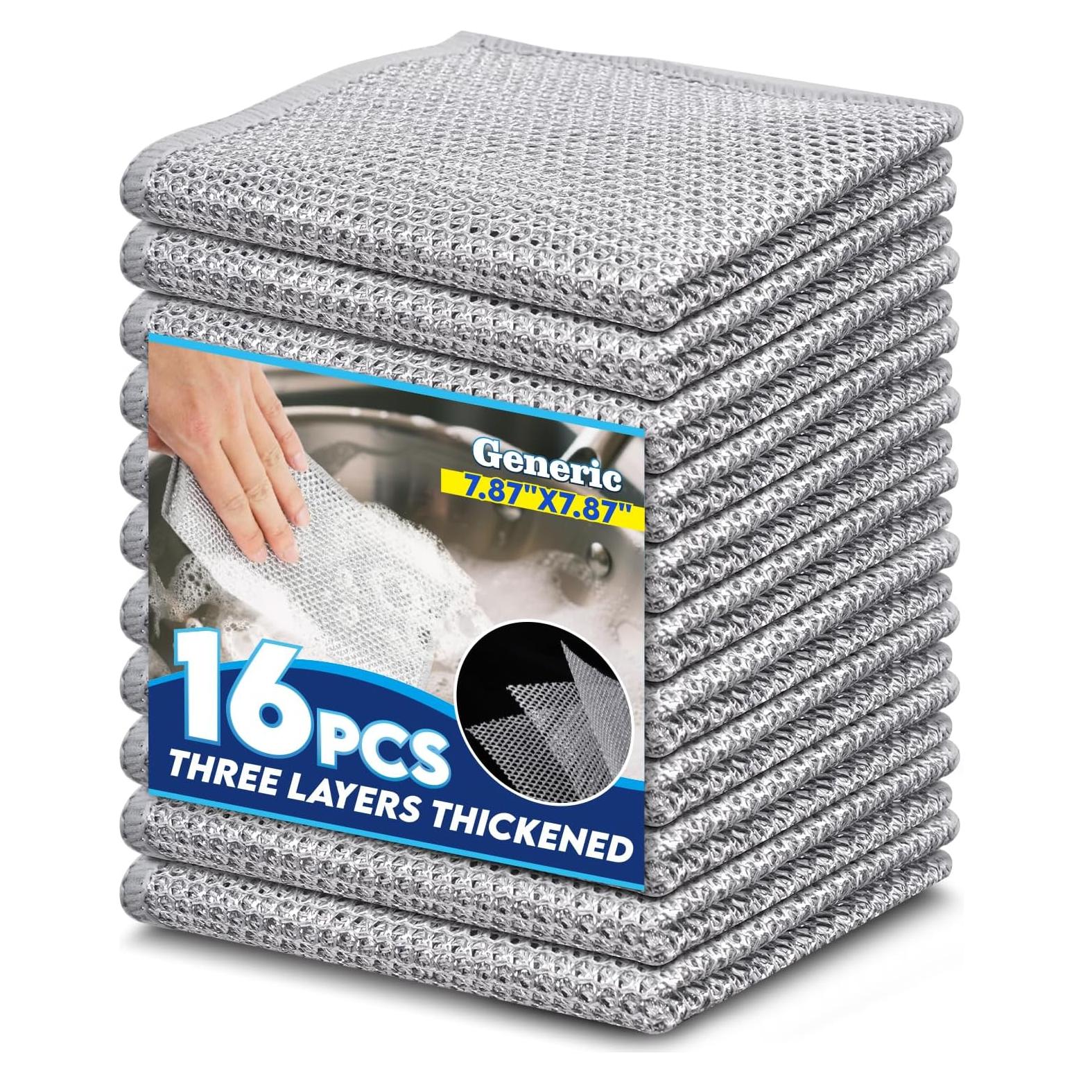 16 Paños de Cocina de Alambre Reutilizables Genérico 20.6cm