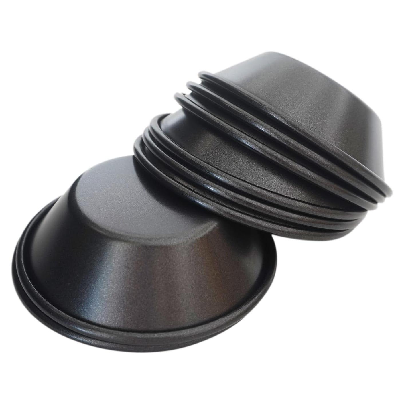 Molde Redondo para Tartas de Huevo Proshopping - 8 Piezas, Acero al Carbono