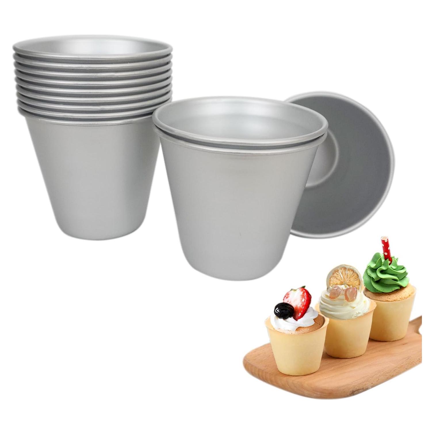 Moldes de Popover Proshopping 12 Pcs Aluminio 8.5cm