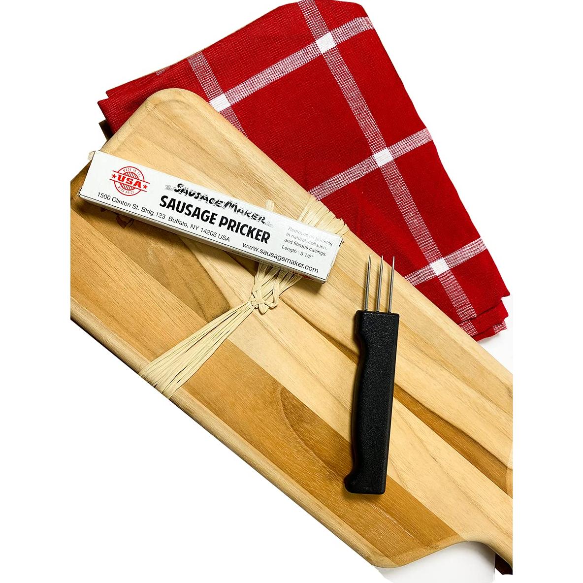 Pinche para Salchichas El Fabricante de Salchichas - 3 Púas Acero Inoxidable 13.97 cm