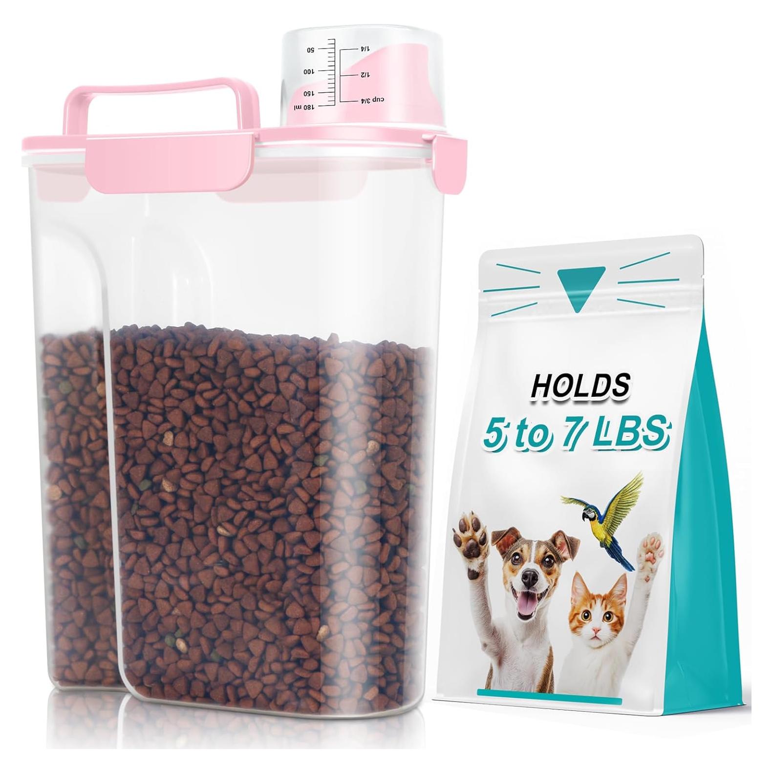Contenedor de Comida para Mascotas TBMax 6Qt Rosa 5.68L Hermético
