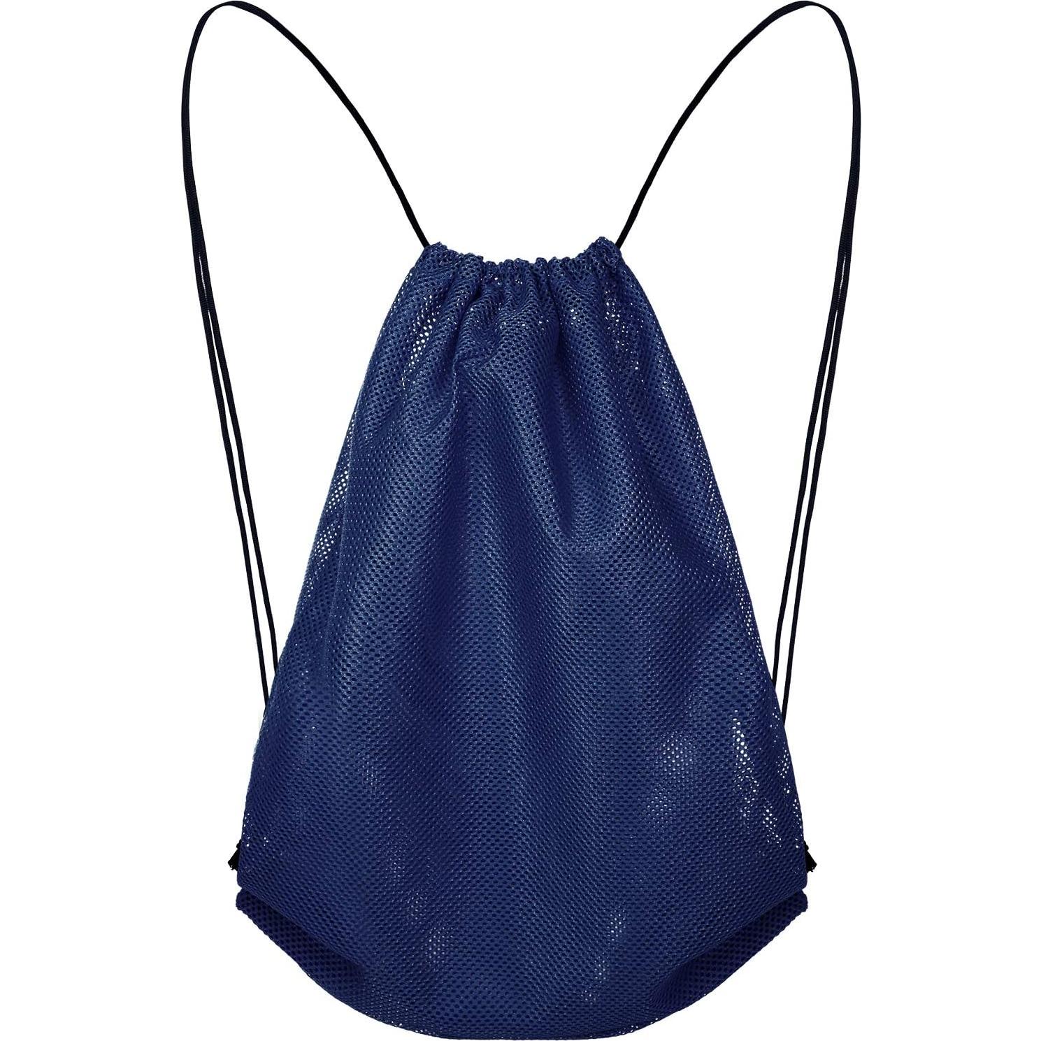 Mochila de Malla Ajustable Unisex para Natación y Gimnasio - Azul Marino