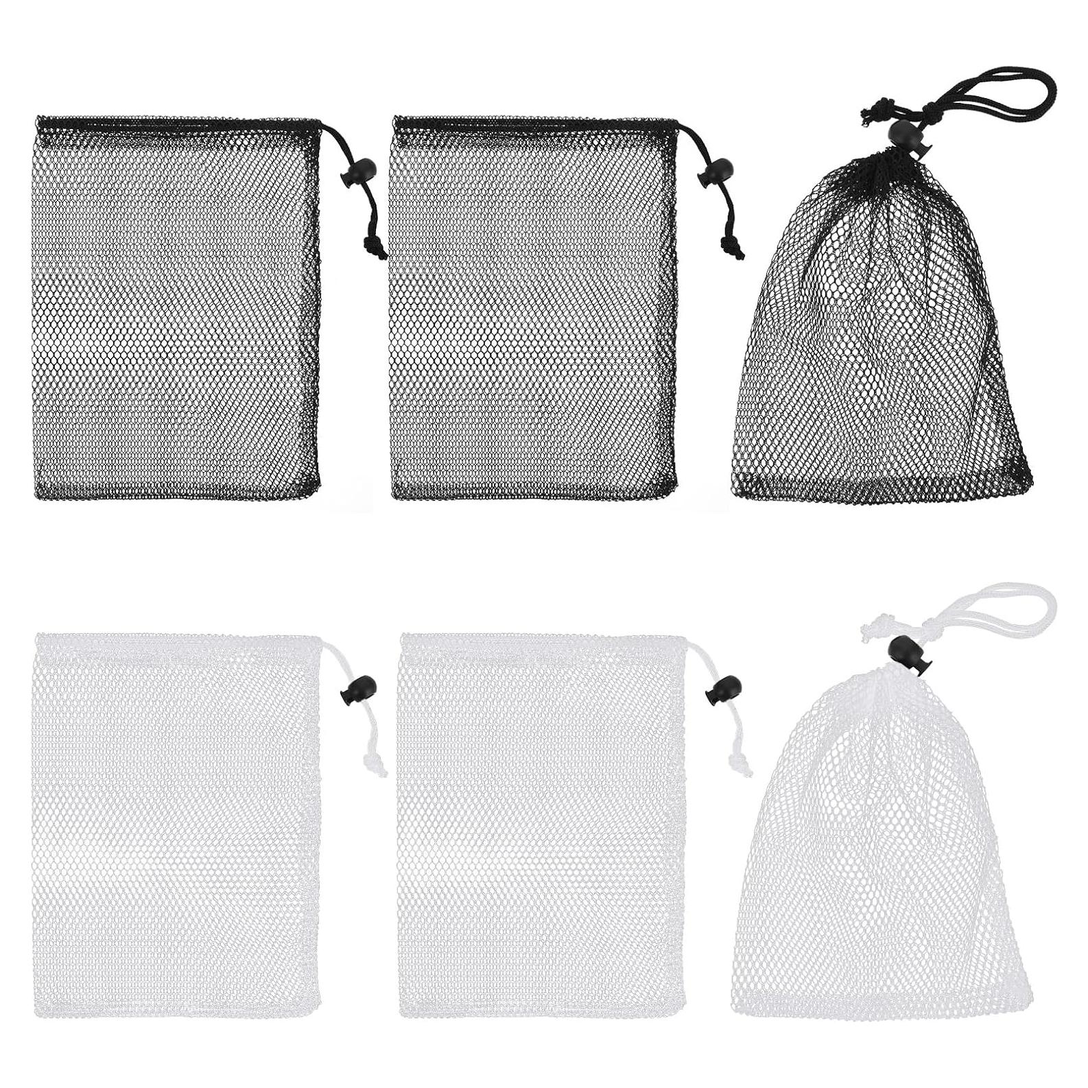 6 Bolsas de Malla con Cuerda Styquenzer 20x15 cm Nylon