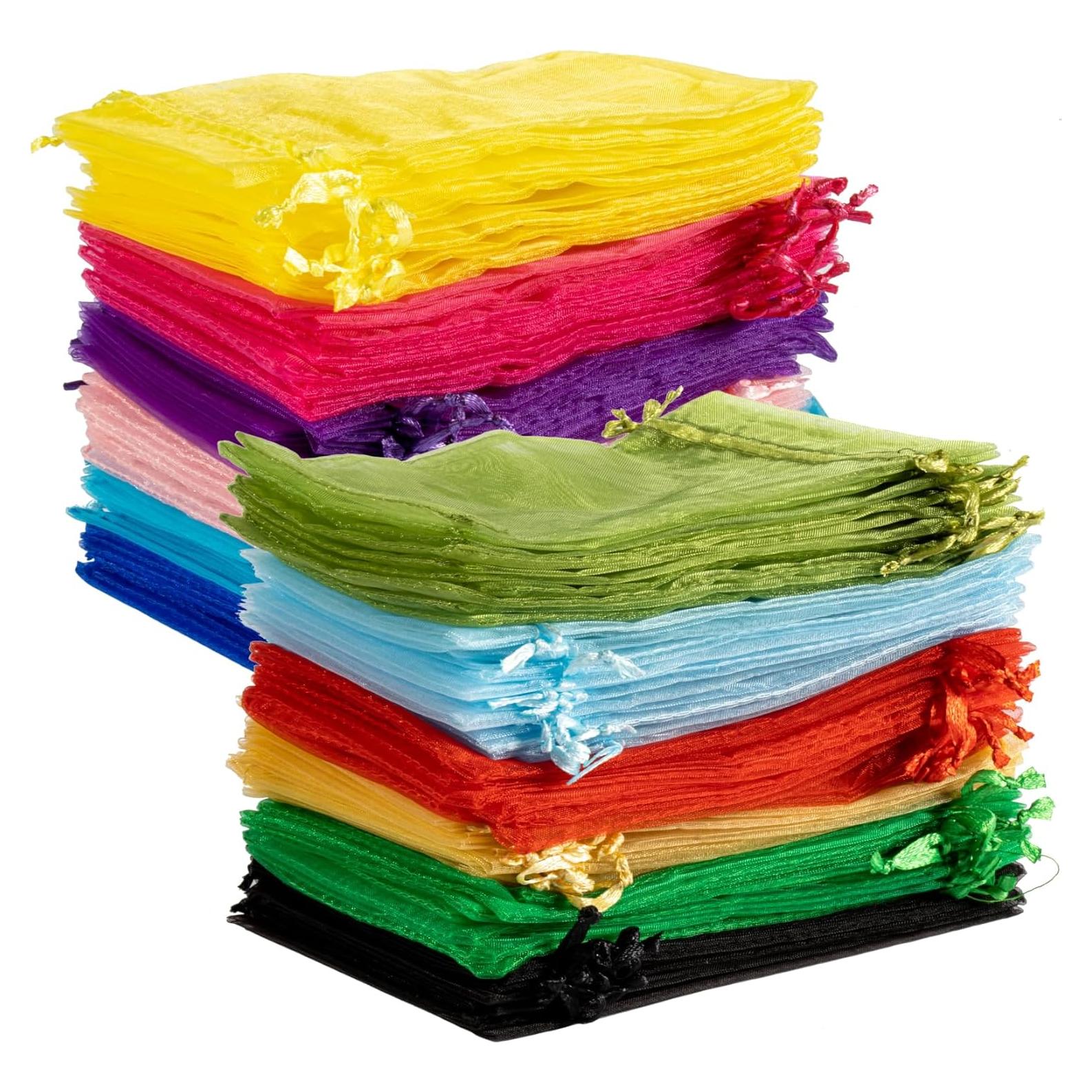 Bolsas de Organza Sukh 120PCS 10x15cm Multicolor con Cierre