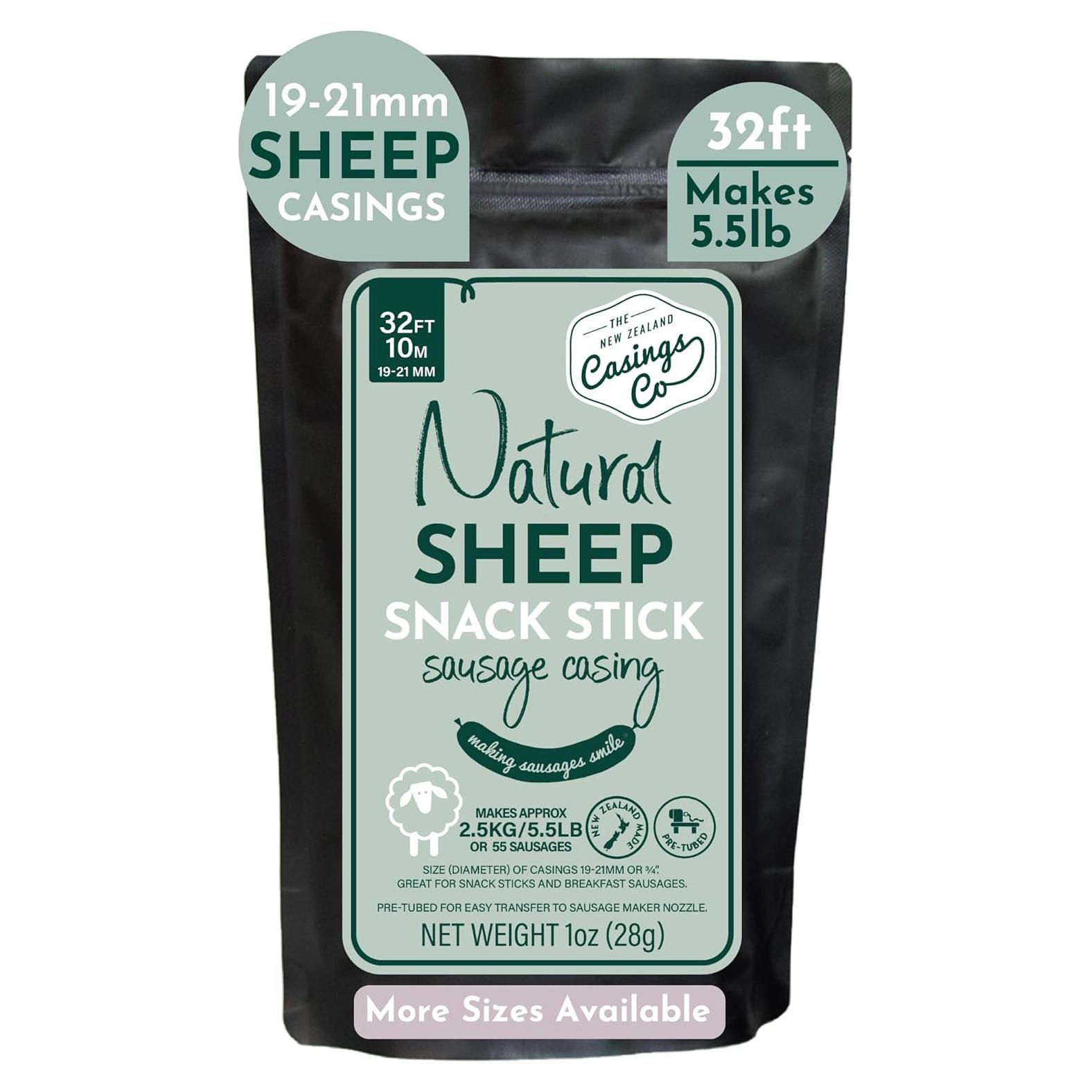 Fundas Naturales para Salchichas Cordero 9.75m Halal 19mm