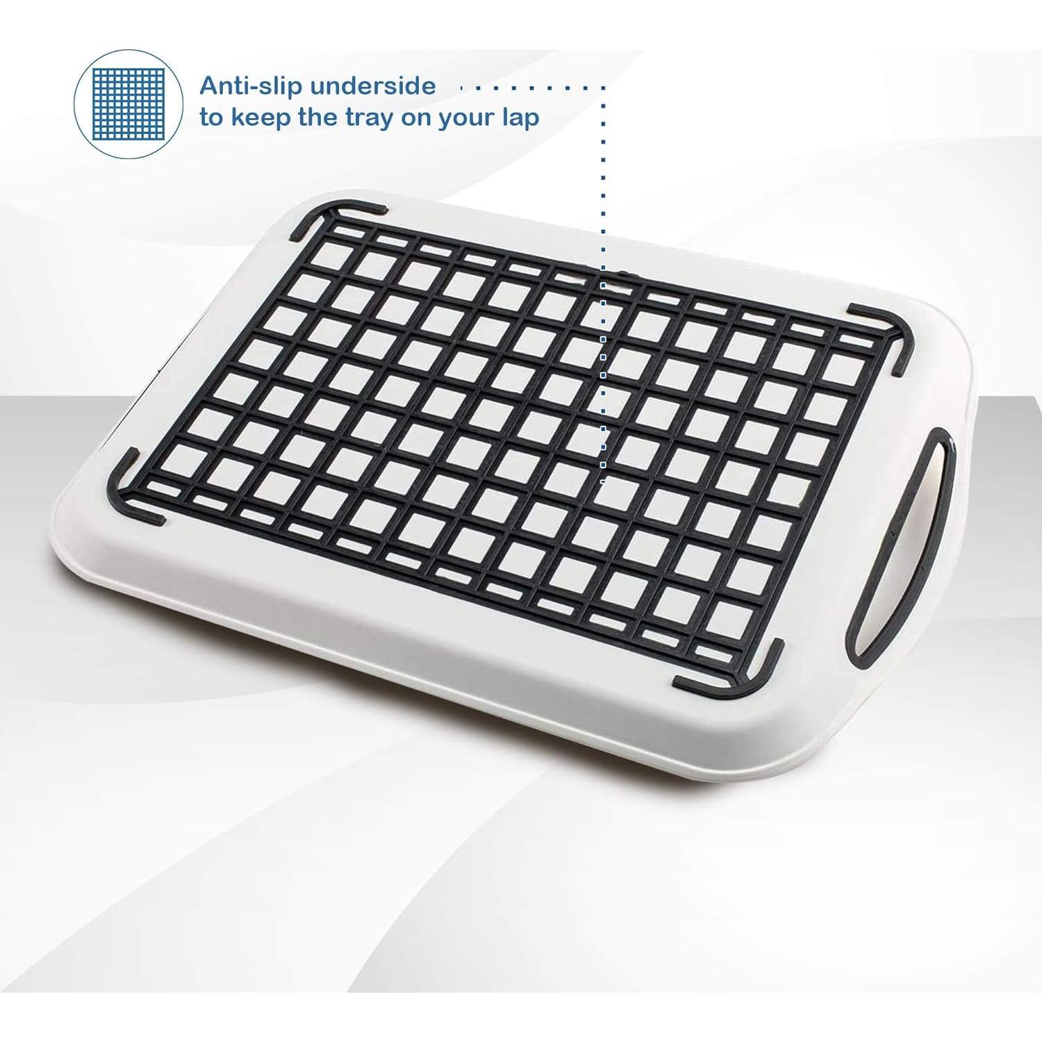 Bandejas de Servicio Antideslizantes Volila - Paquete de 2 - Blancas