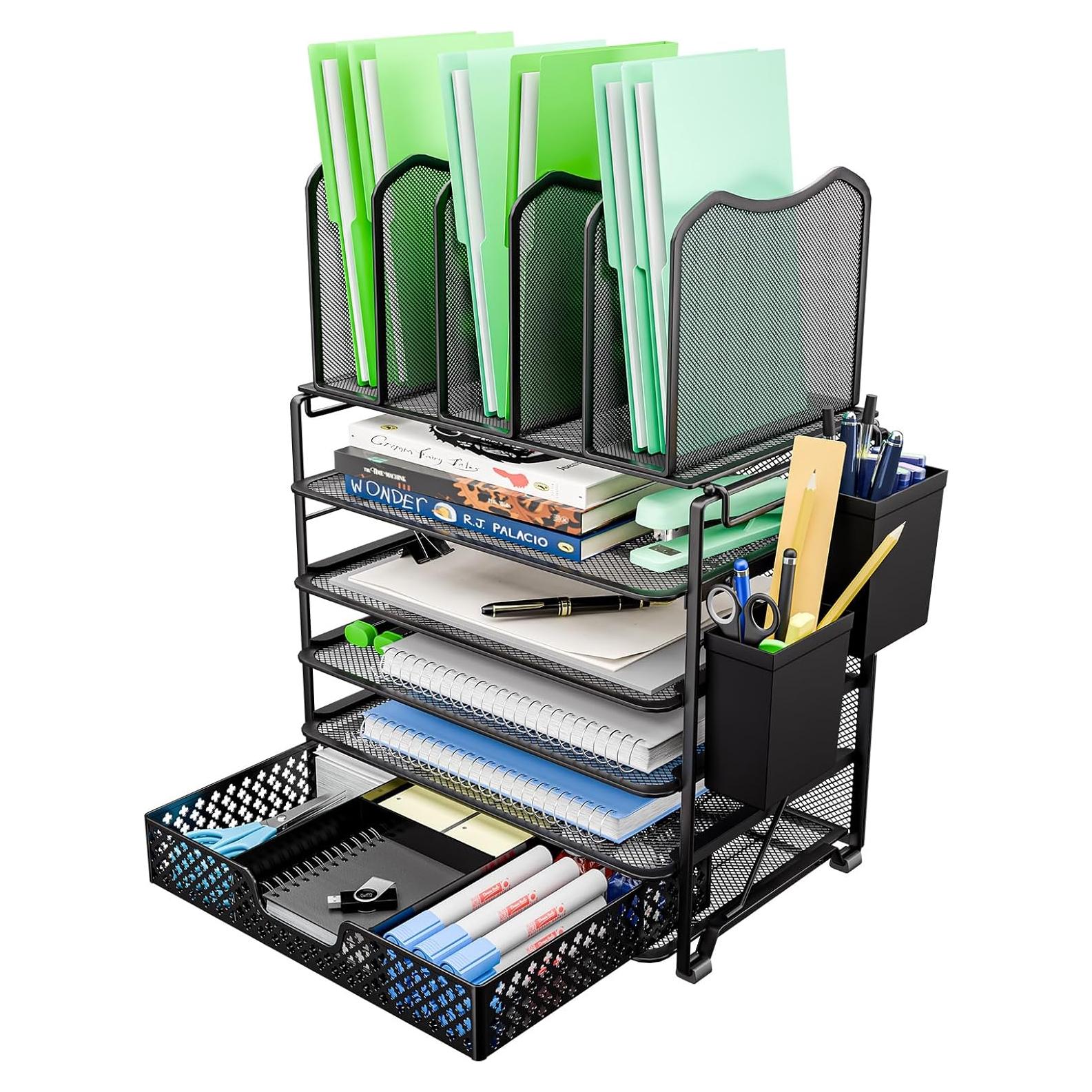 Organizador de Escritorio Simple Trending 5 Niveles Negro