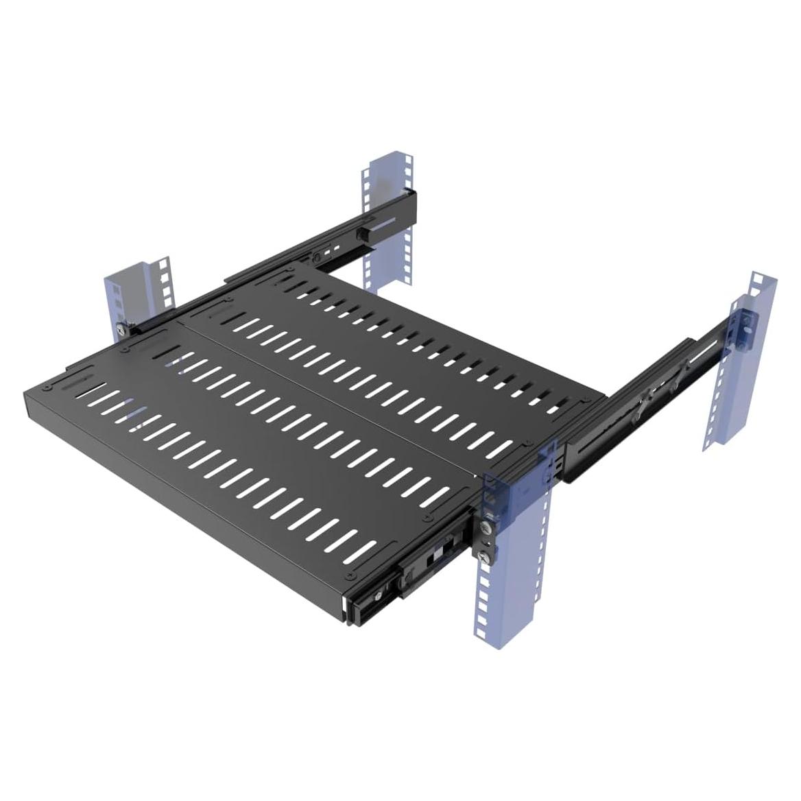 Estante Deslizante 1U Jingcheng para Rack 19" Ajustable 15-22"